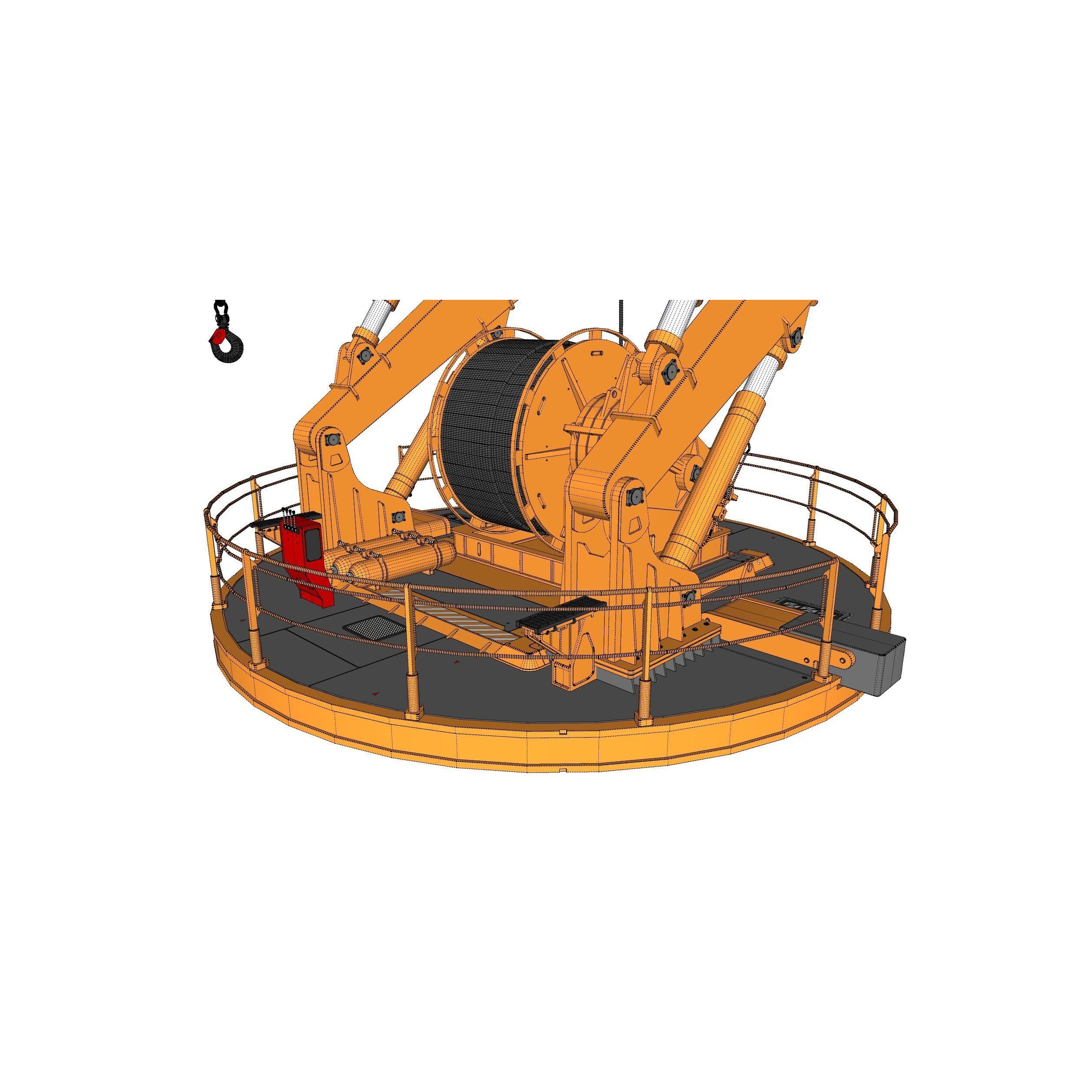9-Ton Manipulator Crane 3D Model – High Poly Industrial Equipment, FBX - View 27