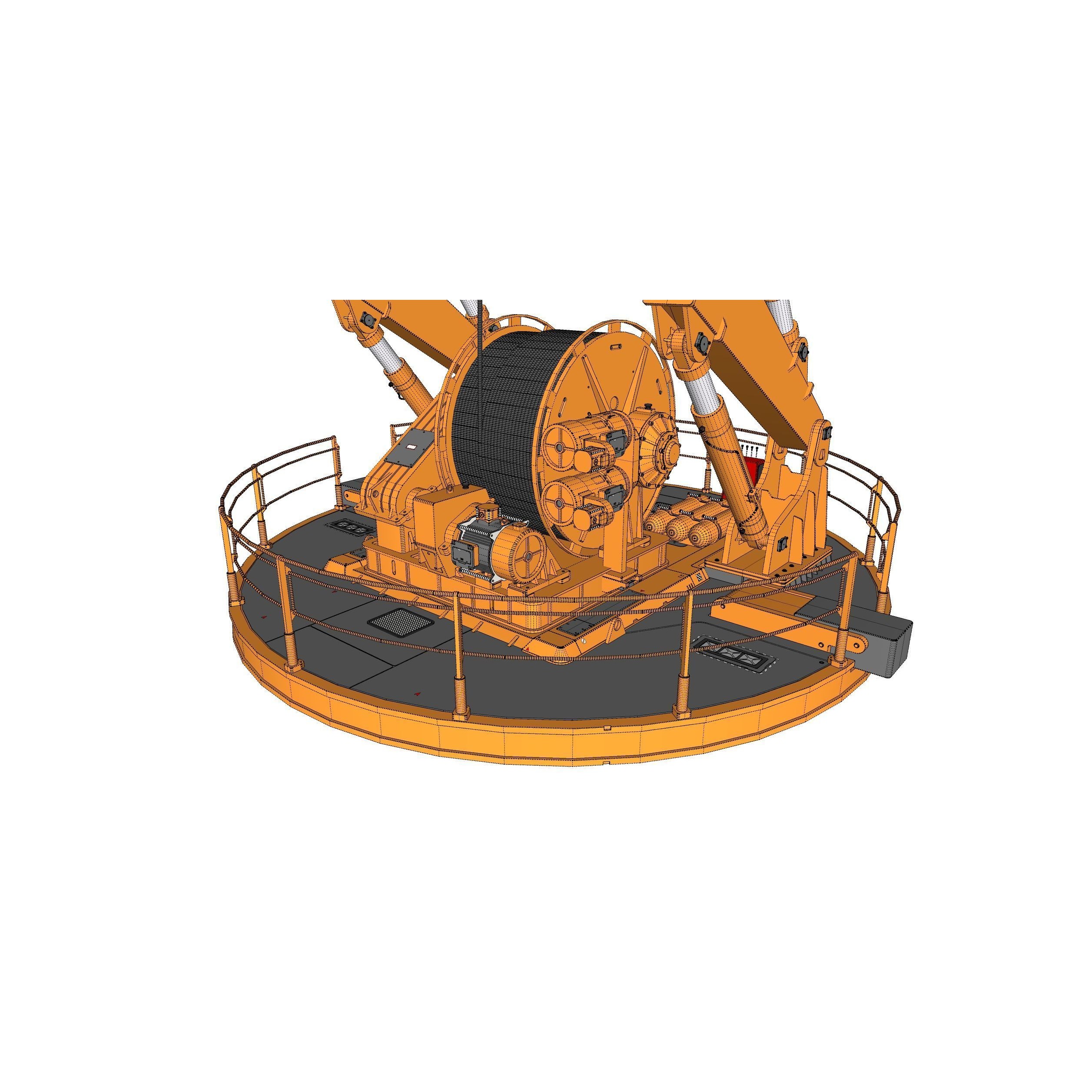 9-Ton Manipulator Crane 3D Model – High Poly Industrial Equipment, FBX - View 28