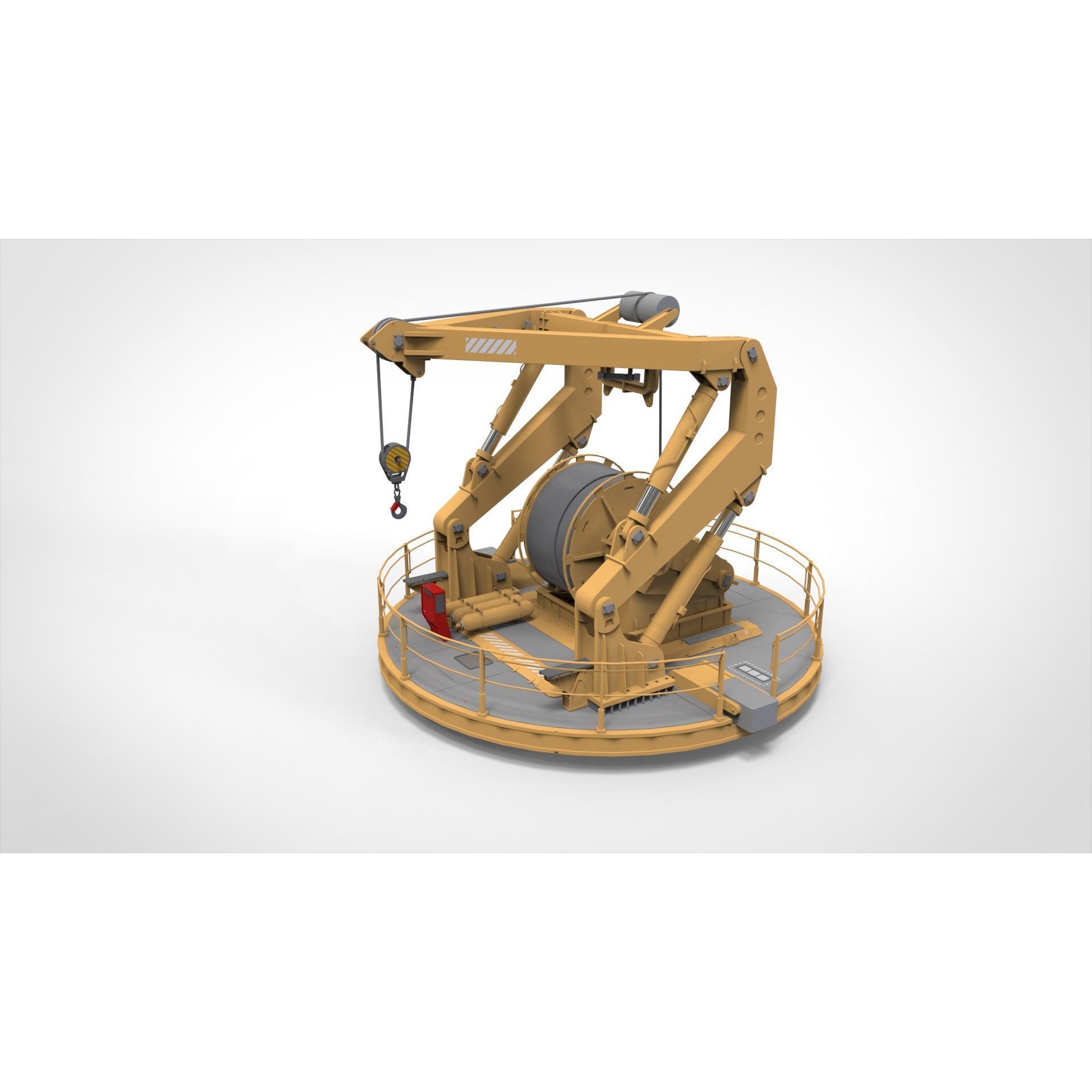 9-Ton Manipulator Crane 3D Model – High Poly Industrial Equipment, FBX - View 3