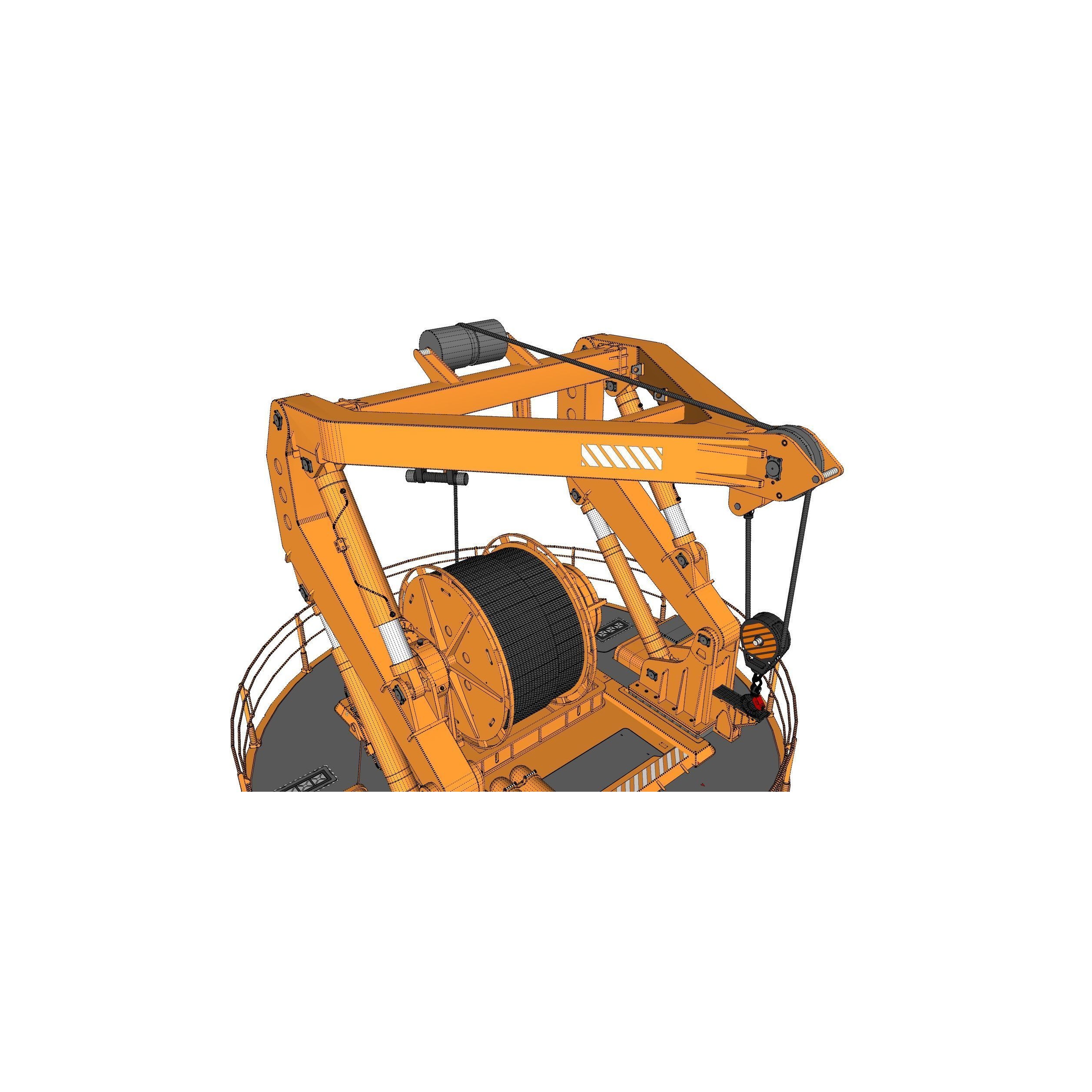 9-Ton Manipulator Crane 3D Model – High Poly Industrial Equipment, FBX - View 30