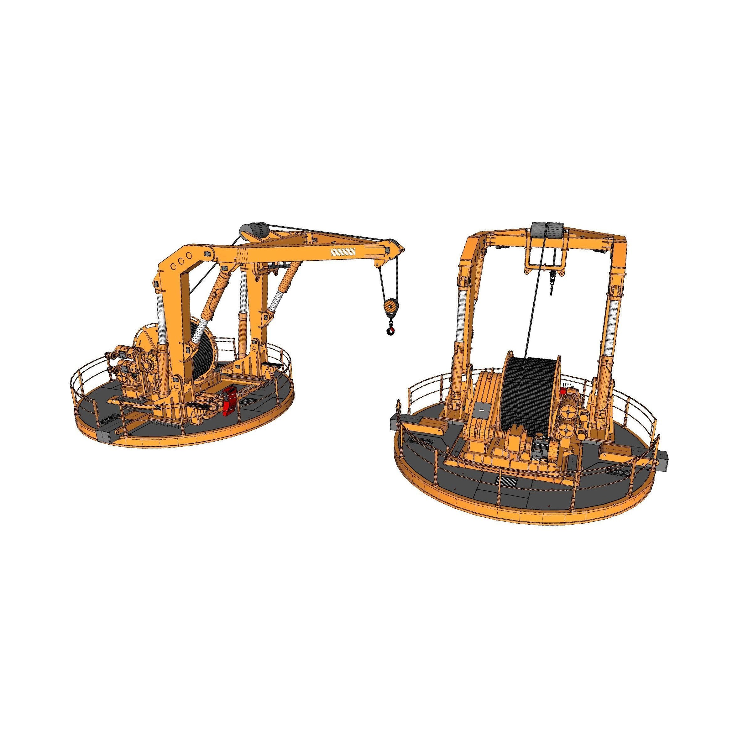 9-Ton Manipulator Crane 3D Model – High Poly Industrial Equipment, FBX - View 33