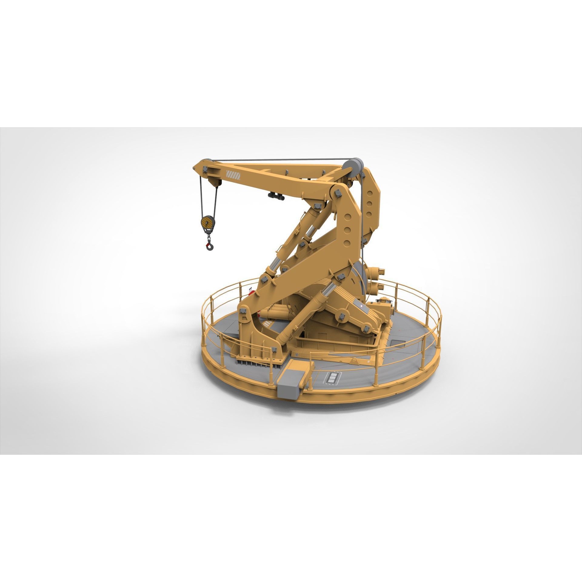 9-Ton Manipulator Crane 3D Model – High Poly Industrial Equipment, FBX - View 4