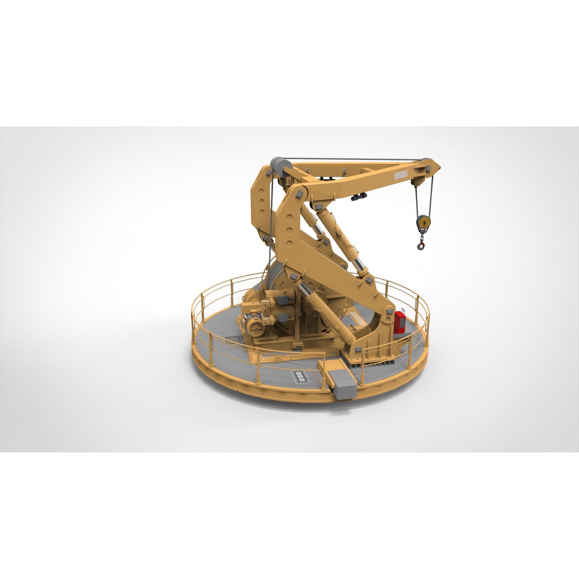 9-Ton Manipulator Crane 3D Model – High Poly Industrial Equipment, FBX - View 6