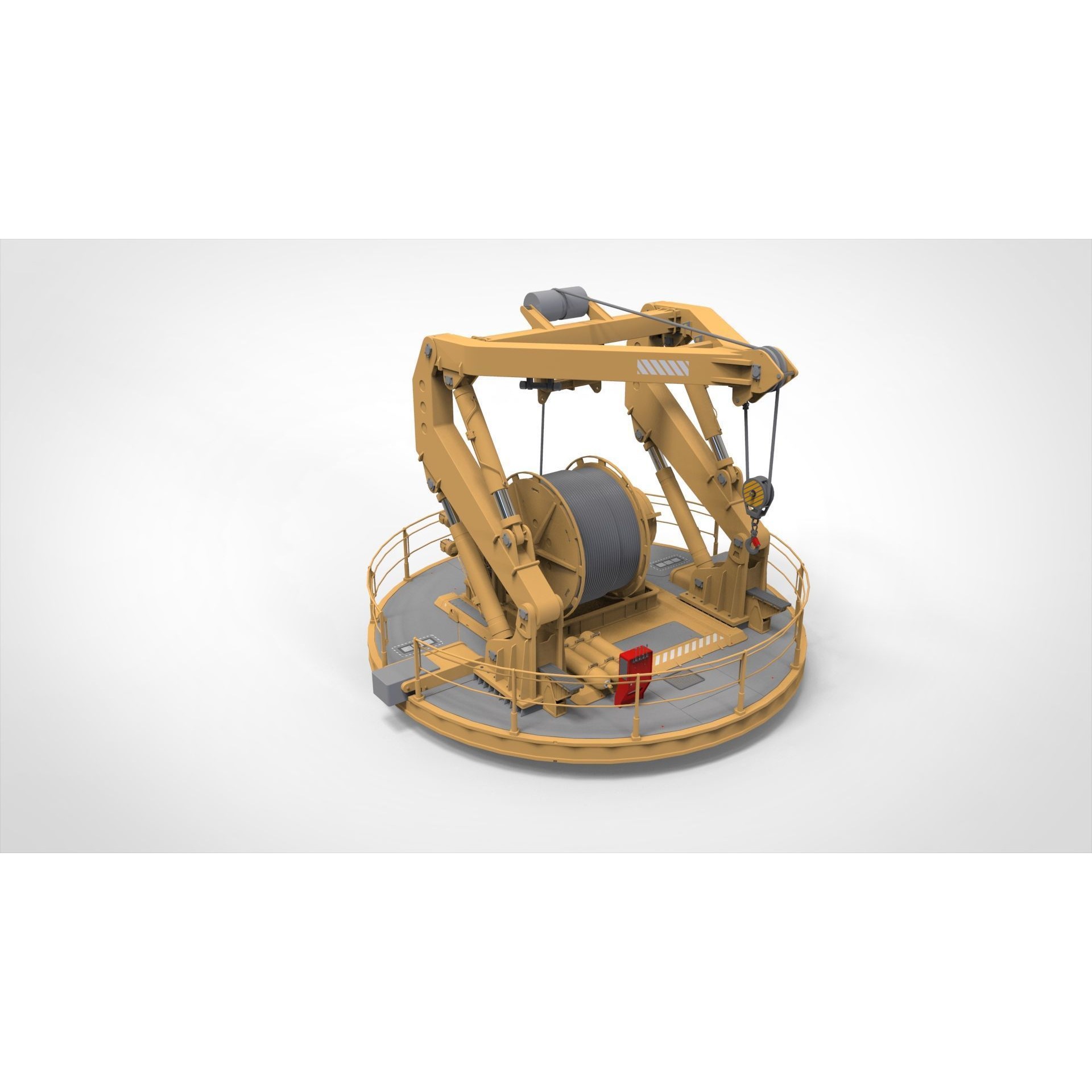 9-Ton Manipulator Crane 3D Model – High Poly Industrial Equipment, FBX - View 7