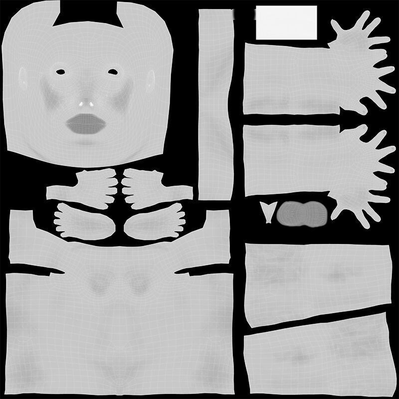 Hana Cartoon Girl - Low-Poly Game-Ready 3D Model