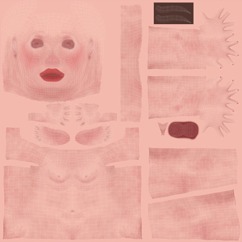 Hana Cartoon Girl - Low-Poly Game-Ready 3D Model - View 30