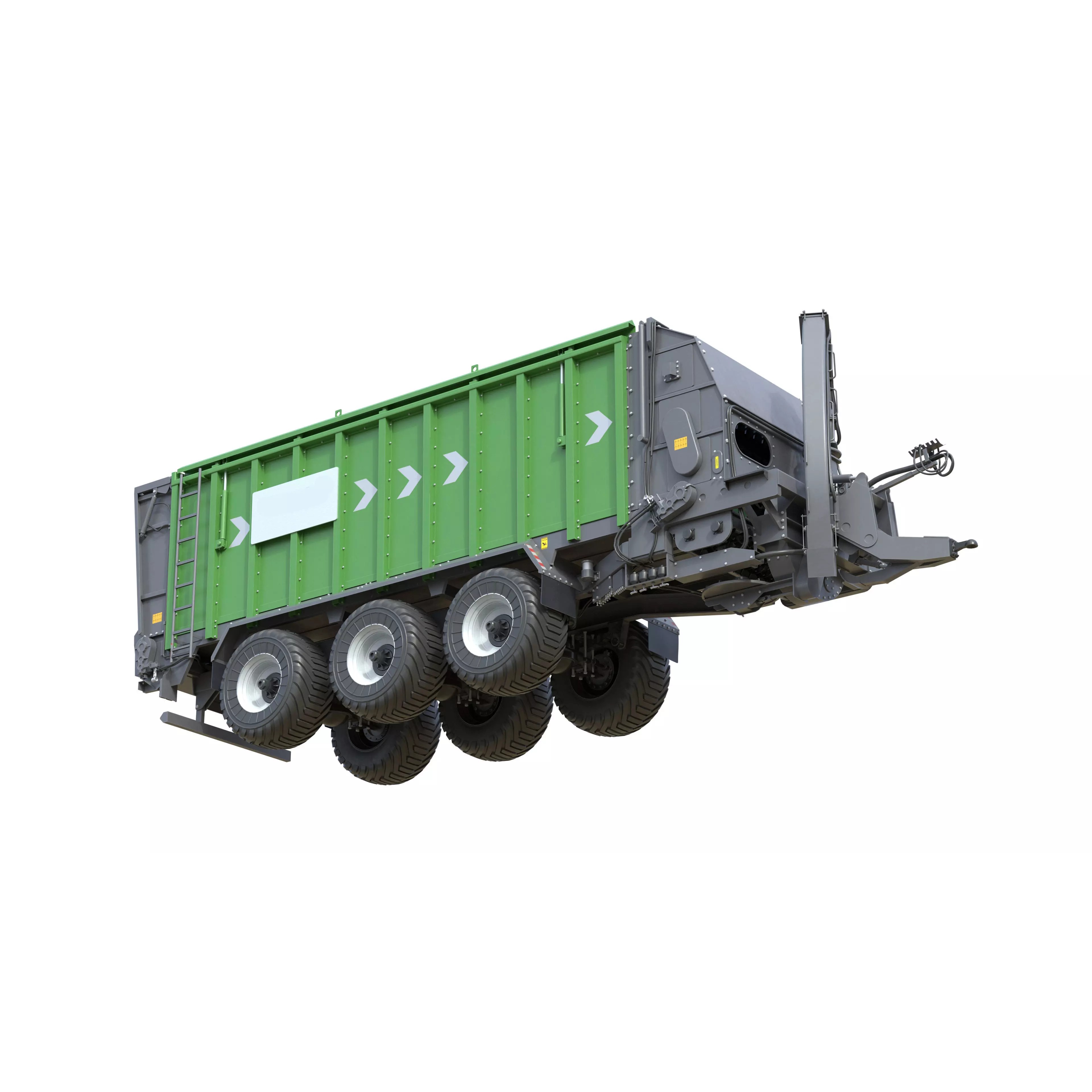 Dump Trailer 3D Model – Low Poly PBR Asset for Games, FBX, Blender - View 19