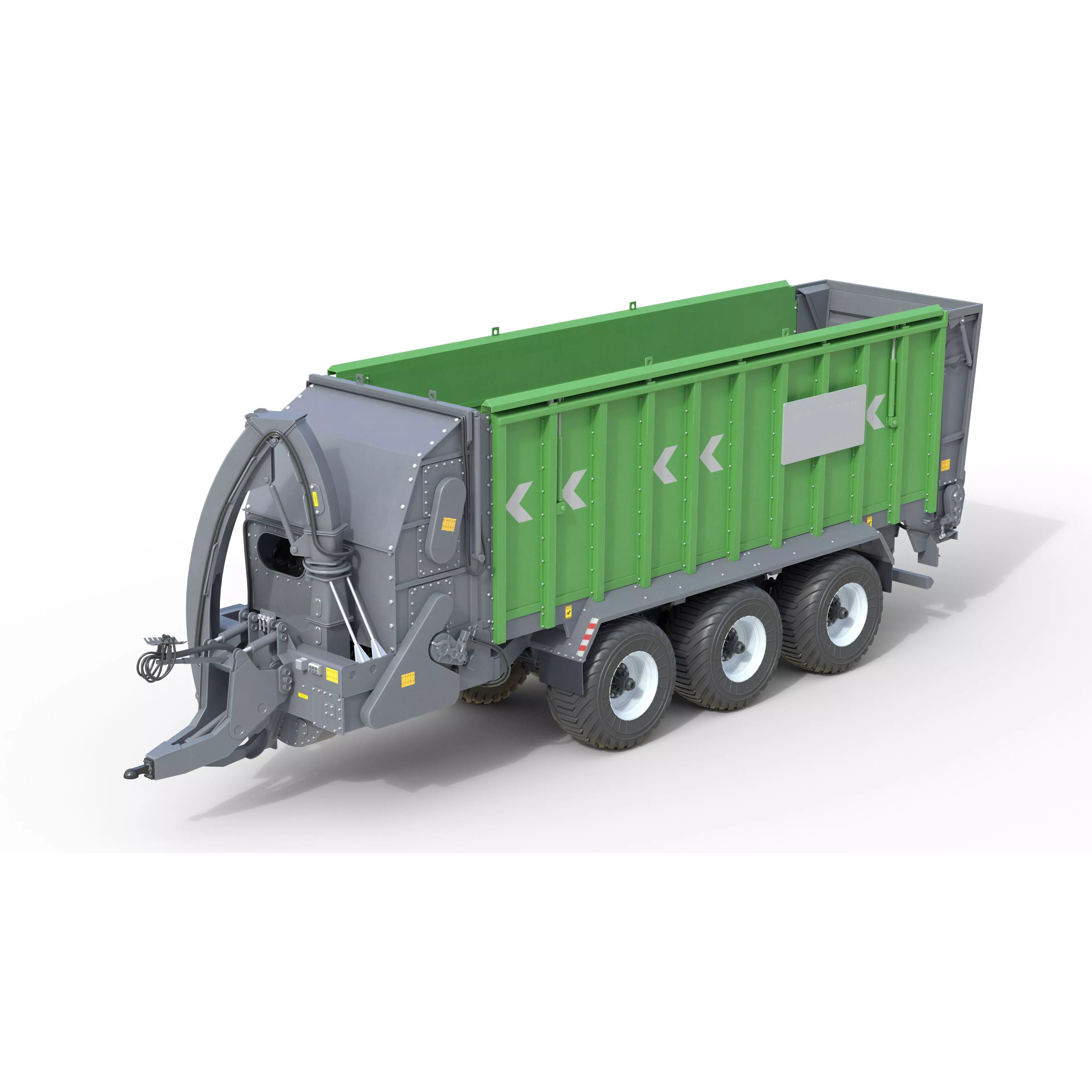 Dump Trailer 3D Model – Low Poly PBR Asset for Games, FBX, Blender - View 2