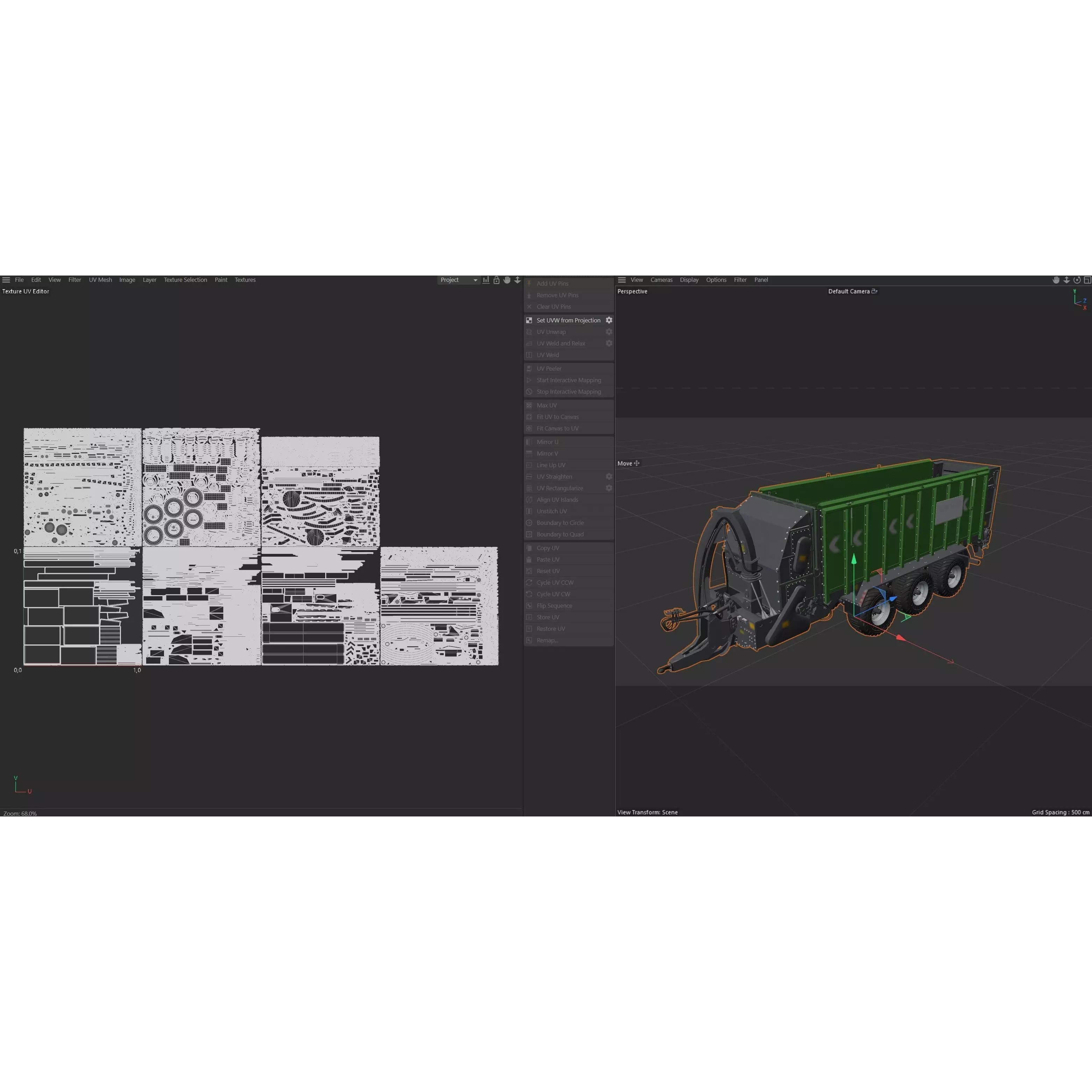 Dump Trailer 3D Model – Low Poly PBR Asset for Games, FBX, Blender - View 26