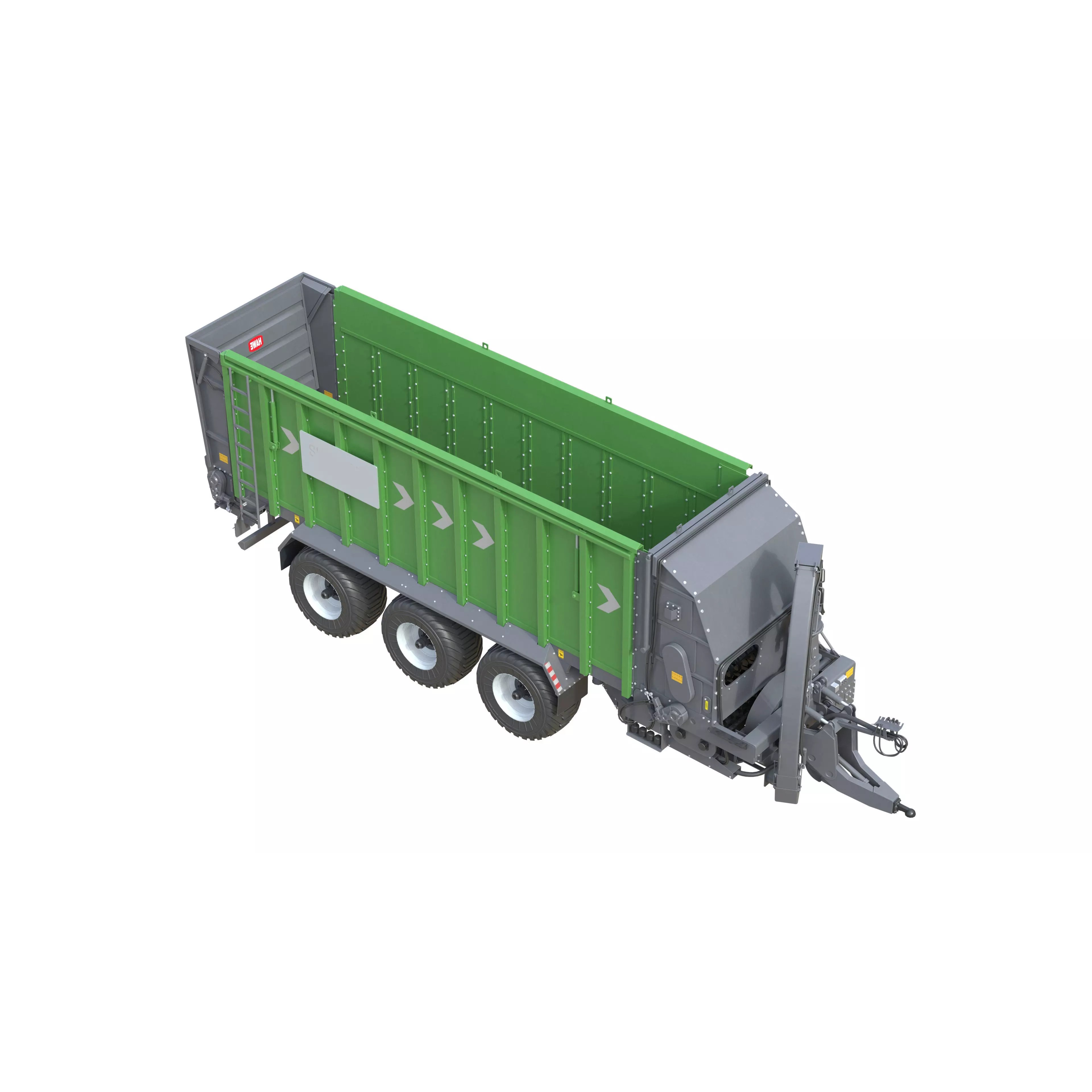Dump Trailer 3D Model – Low Poly PBR Asset for Games, FBX, Blender - View 7
