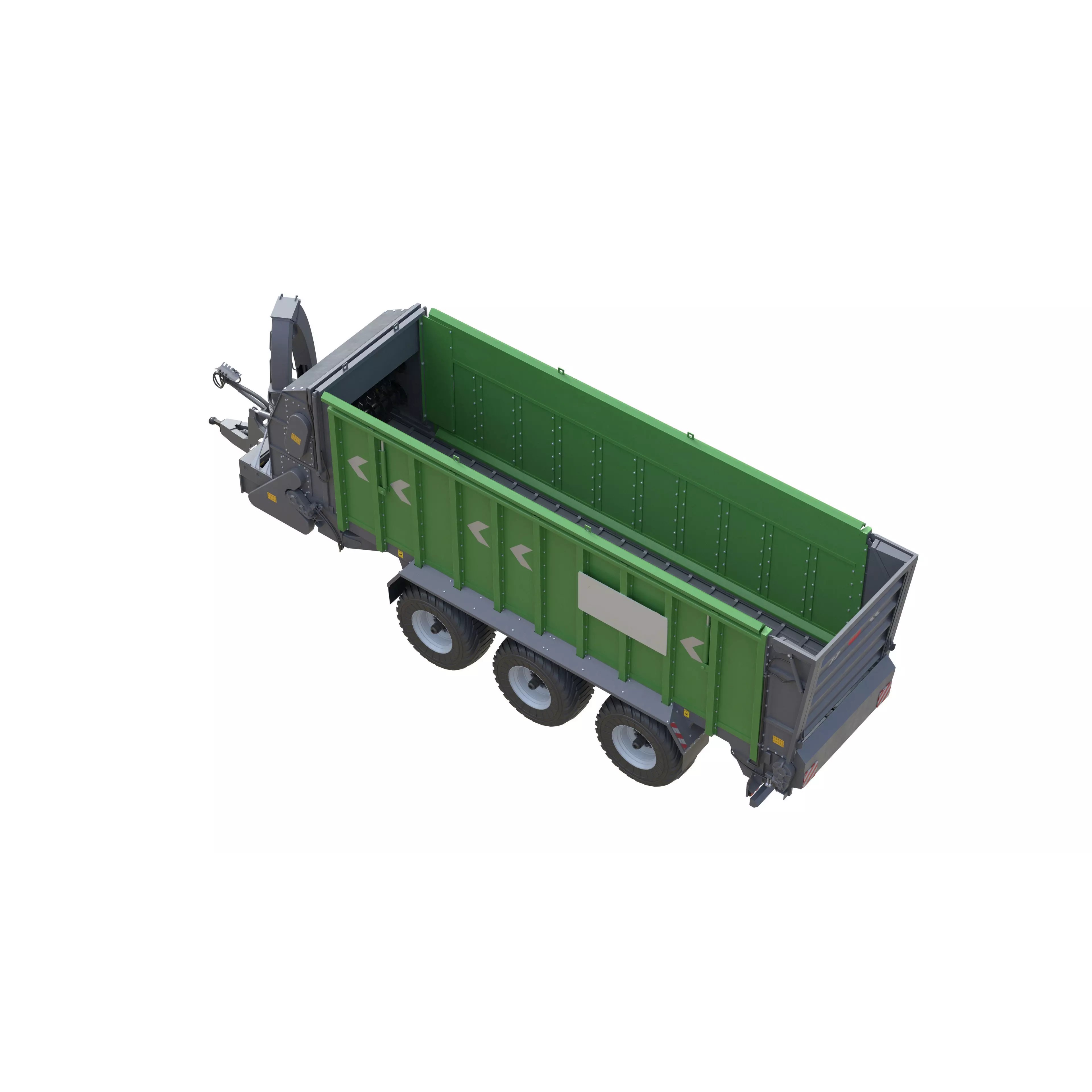 Dump Trailer 3D Model – Low Poly PBR Asset for Games, FBX, Blender - View 9