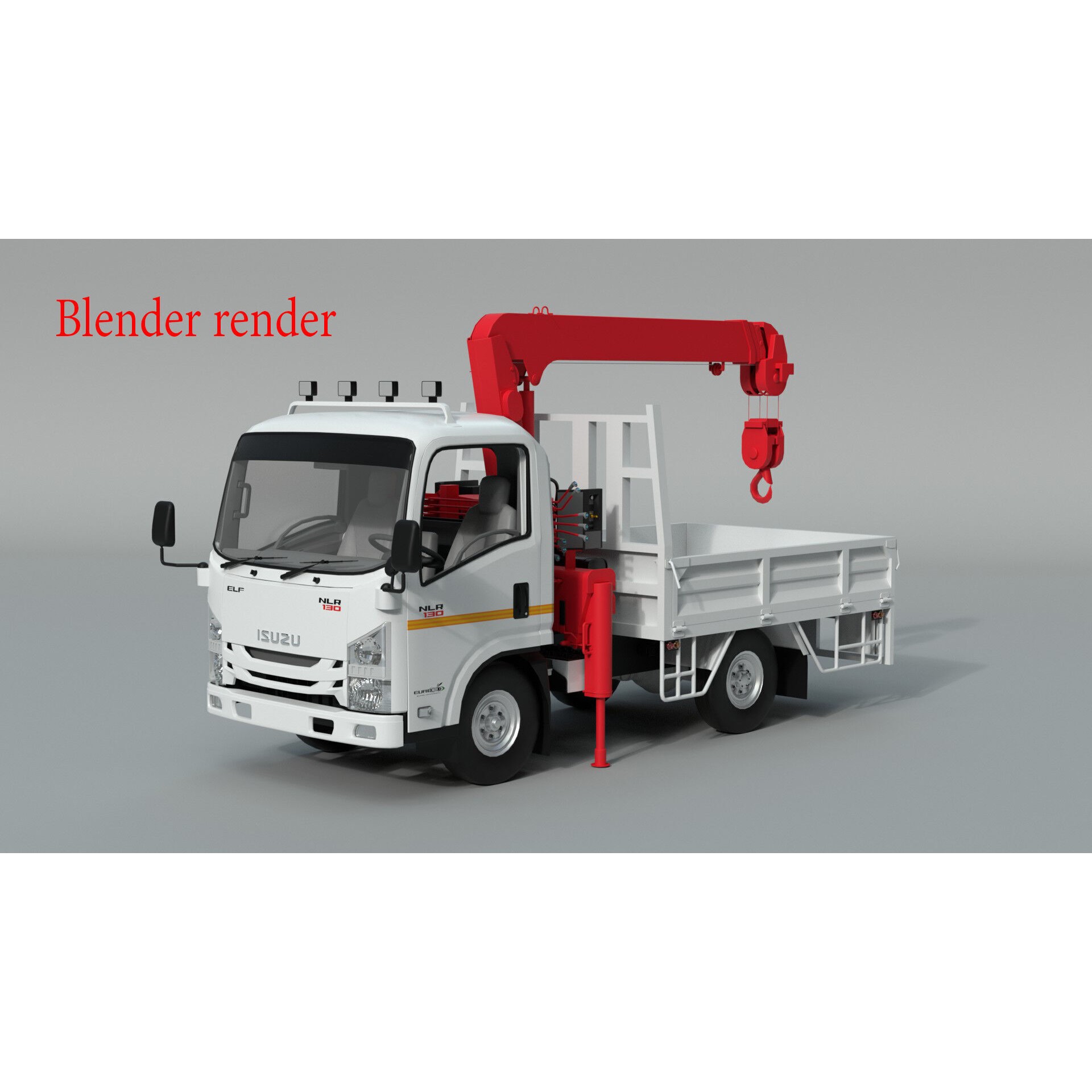 ISUZU NLR130 3D Model – High Detail Truck Asset, FBX, OBJ - View 12