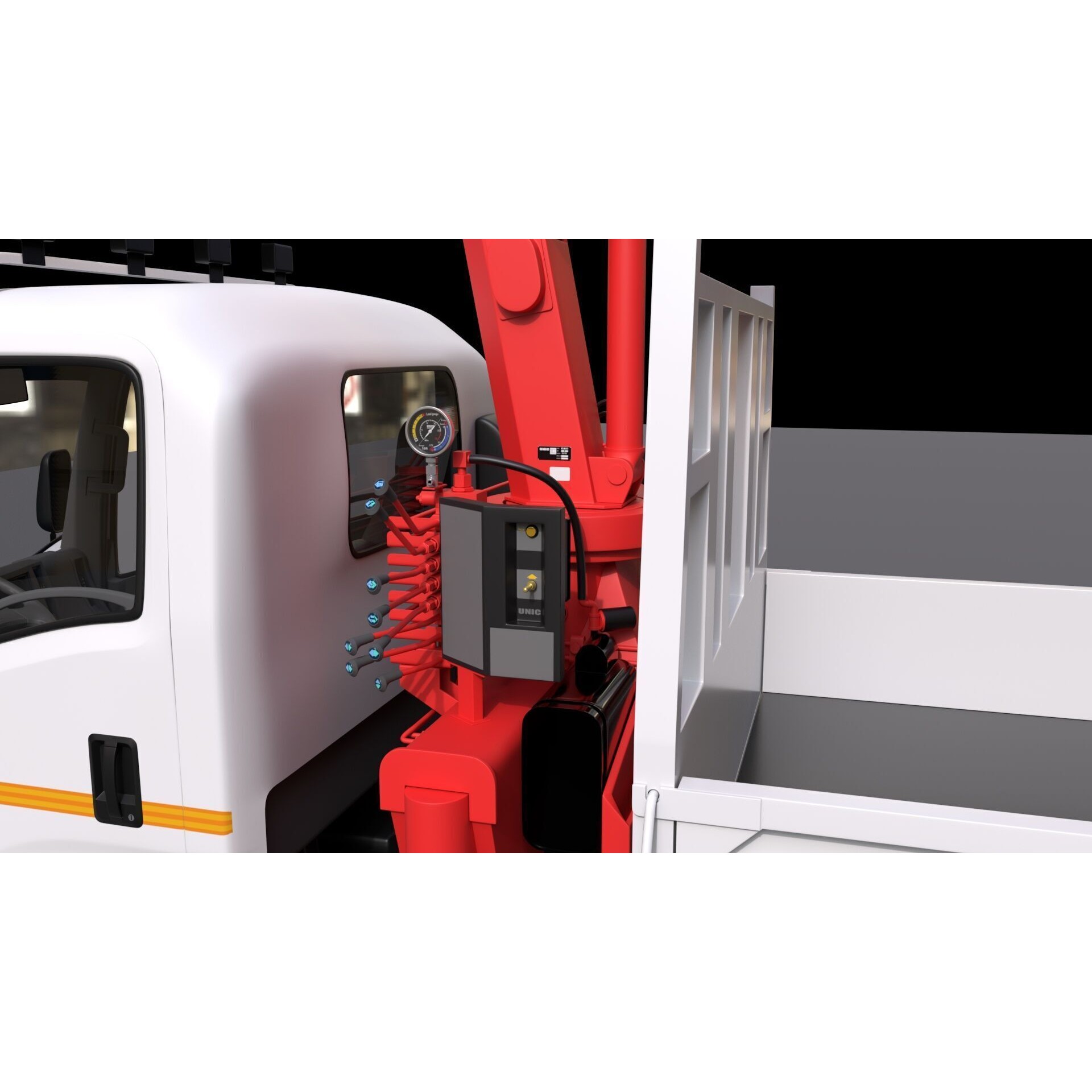 ISUZU NLR130 3D Model – High Detail Truck Asset, FBX, OBJ - View 13