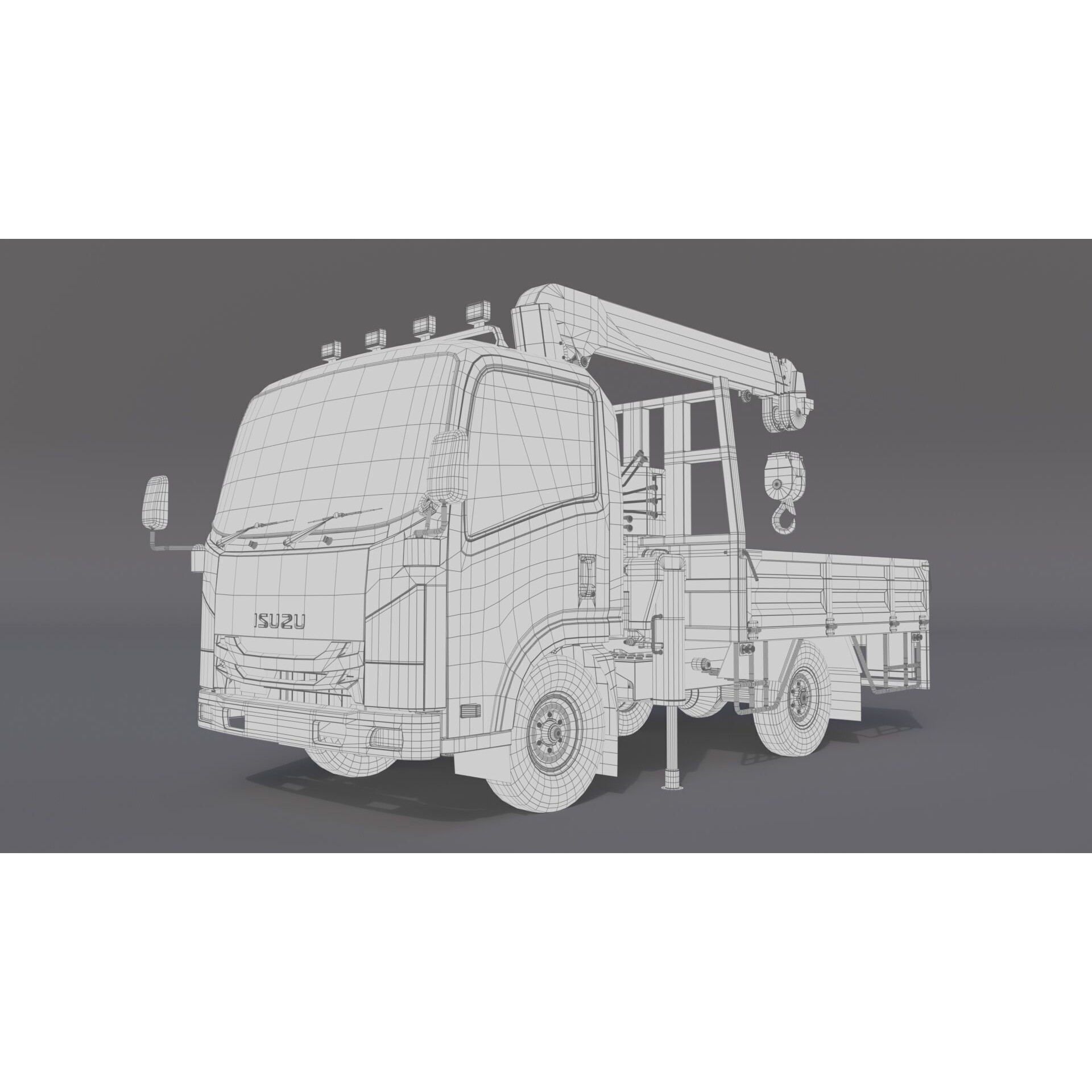 ISUZU NLR130 3D Model – High Detail Truck Asset, FBX, OBJ - View 18
