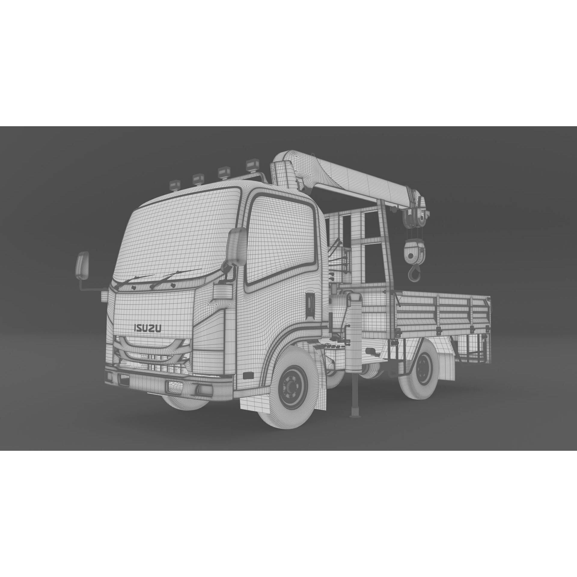 ISUZU NLR130 3D Model – High Detail Truck Asset, FBX, OBJ - View 19