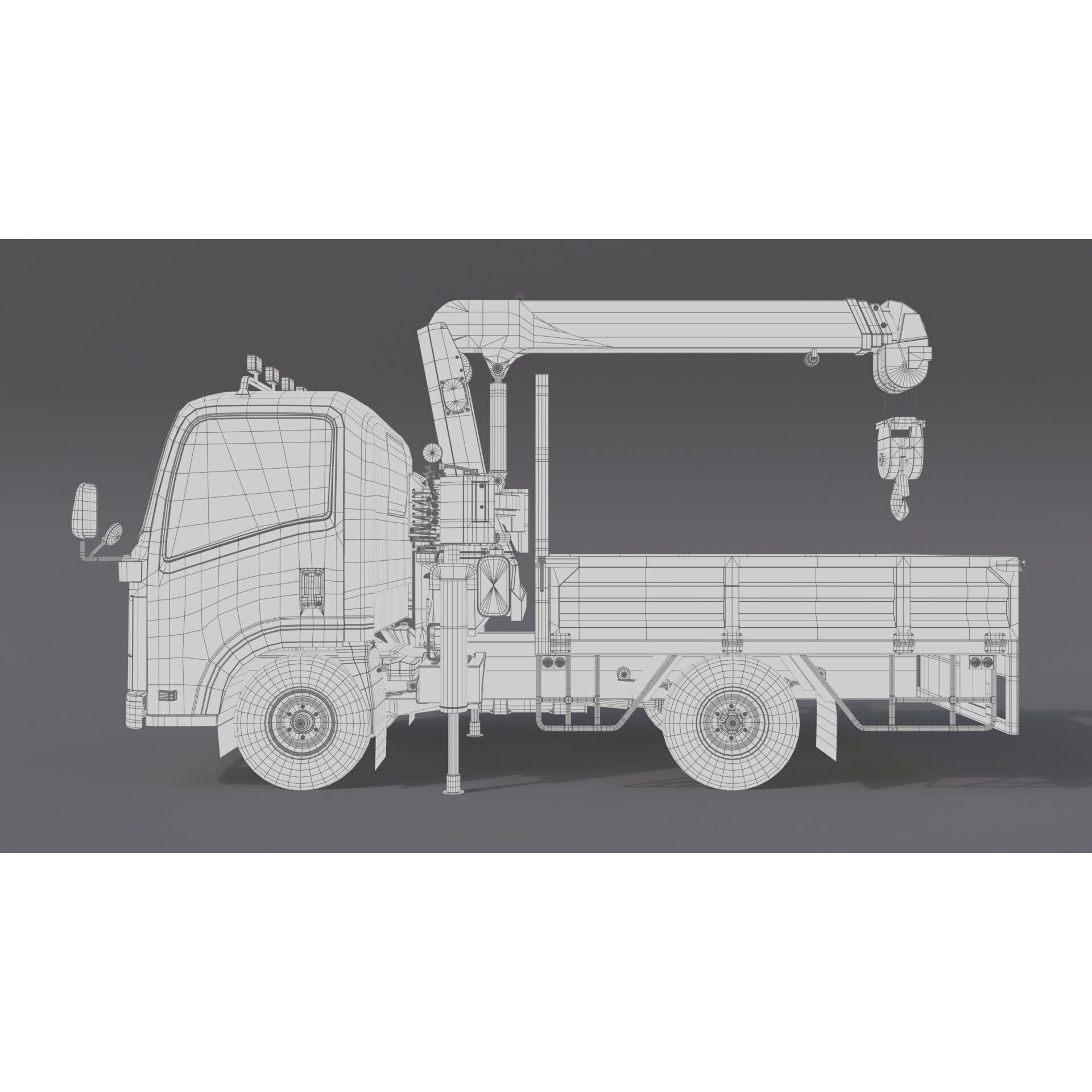 ISUZU NLR130 3D Model – High Detail Truck Asset, FBX, OBJ - View 20