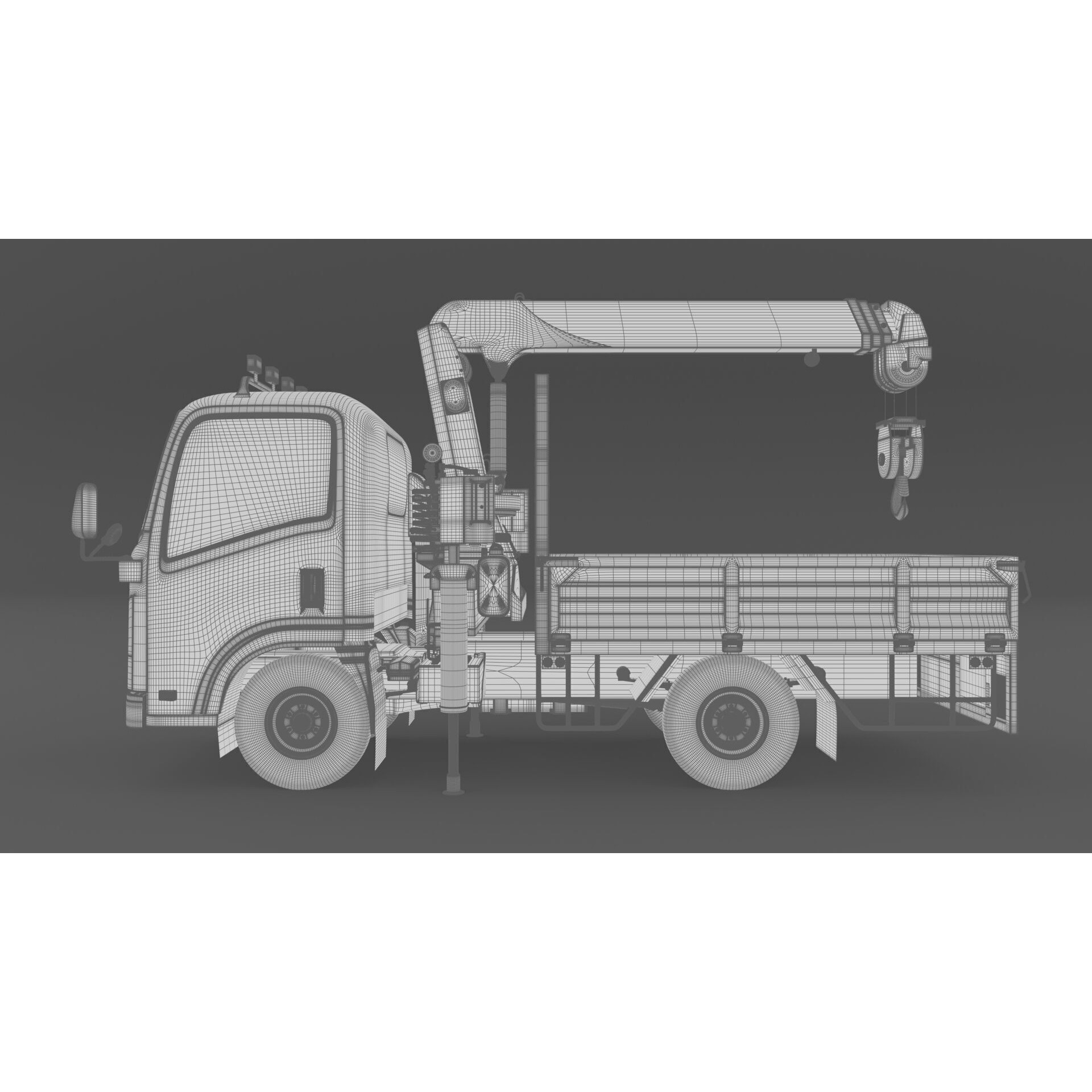ISUZU NLR130 3D Model – High Detail Truck Asset, FBX, OBJ - View 21