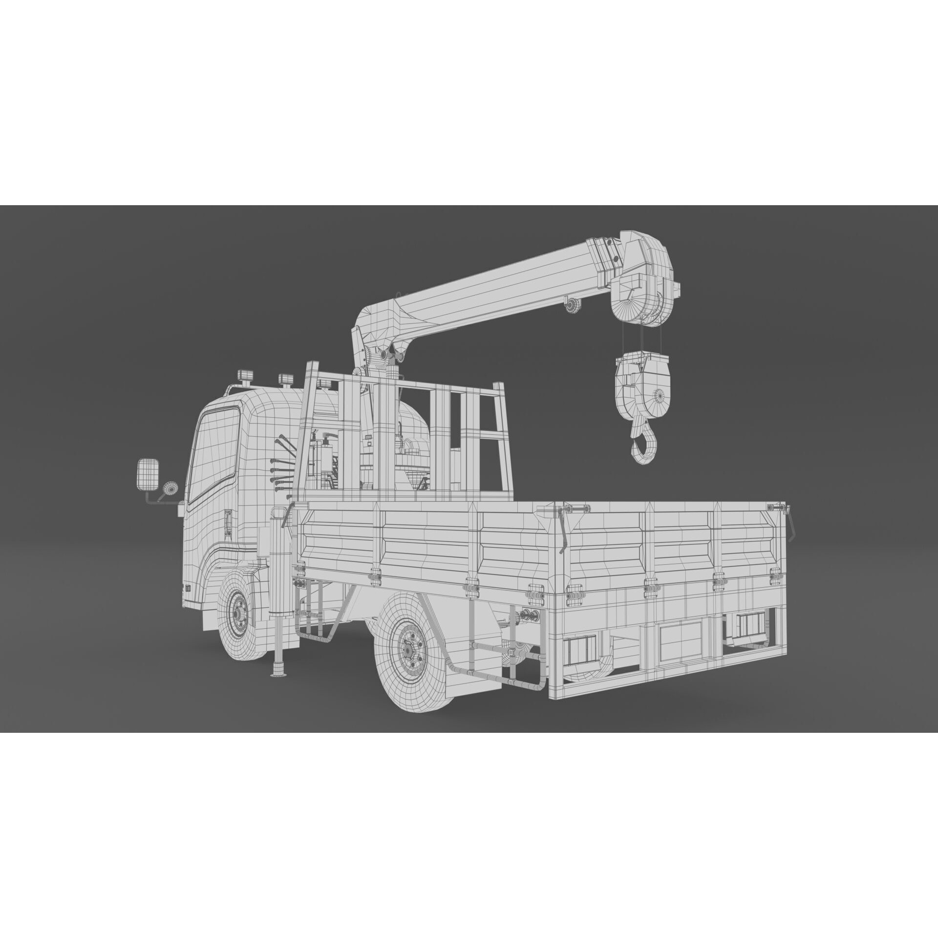 ISUZU NLR130 3D Model – High Detail Truck Asset, FBX, OBJ - View 22
