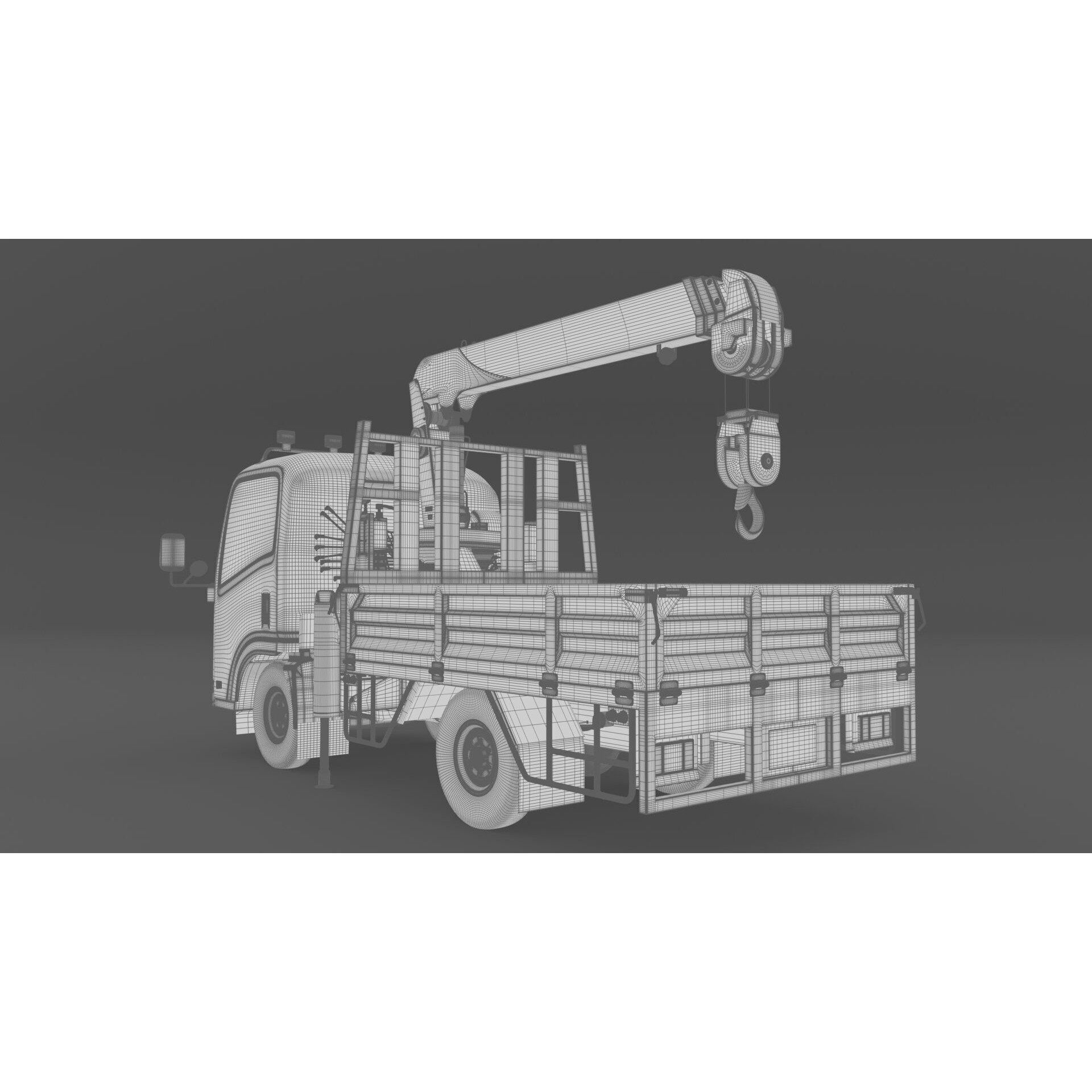 ISUZU NLR130 3D Model – High Detail Truck Asset, FBX, OBJ - View 23