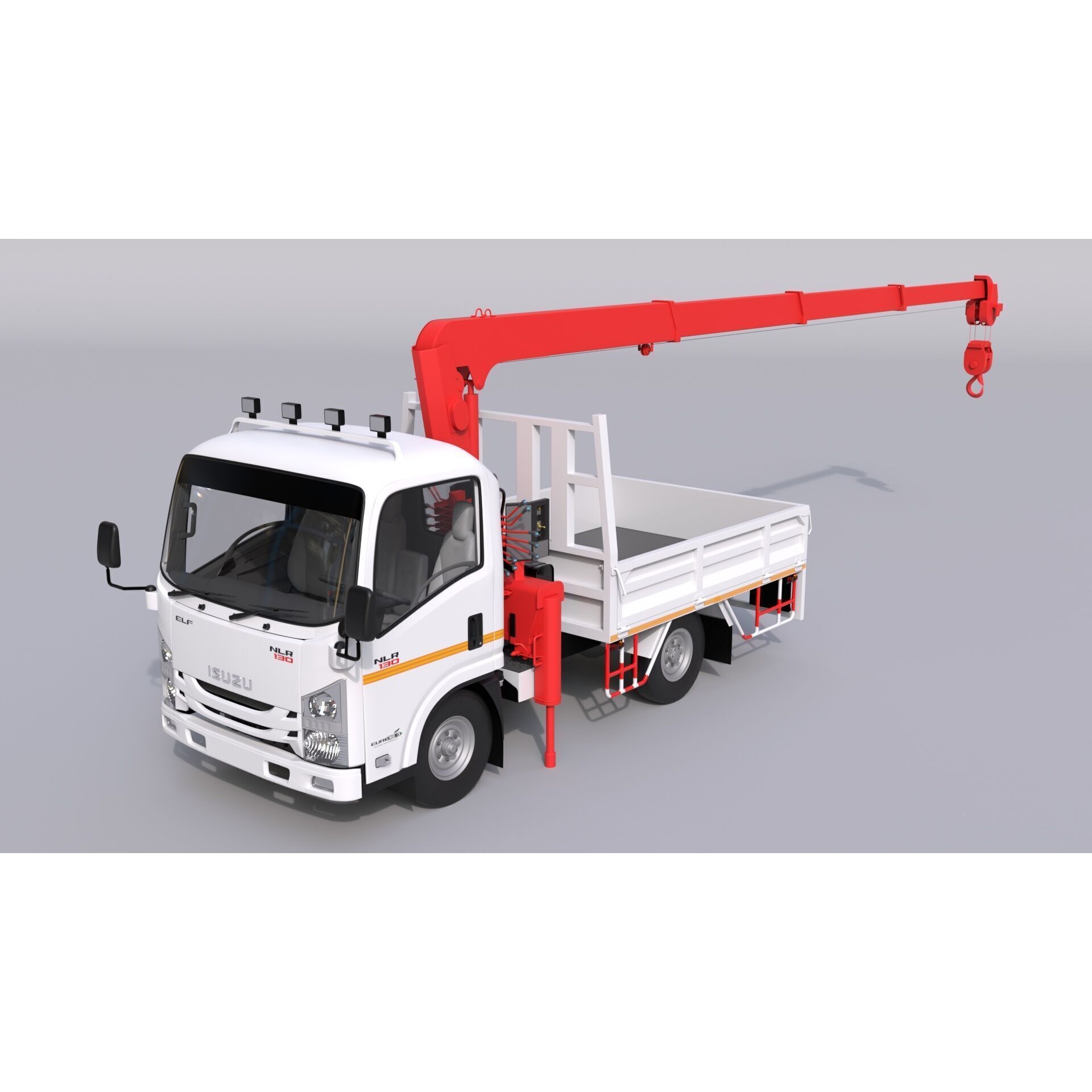 ISUZU NLR130 3D Model – High Detail Truck Asset, FBX, OBJ - View 3