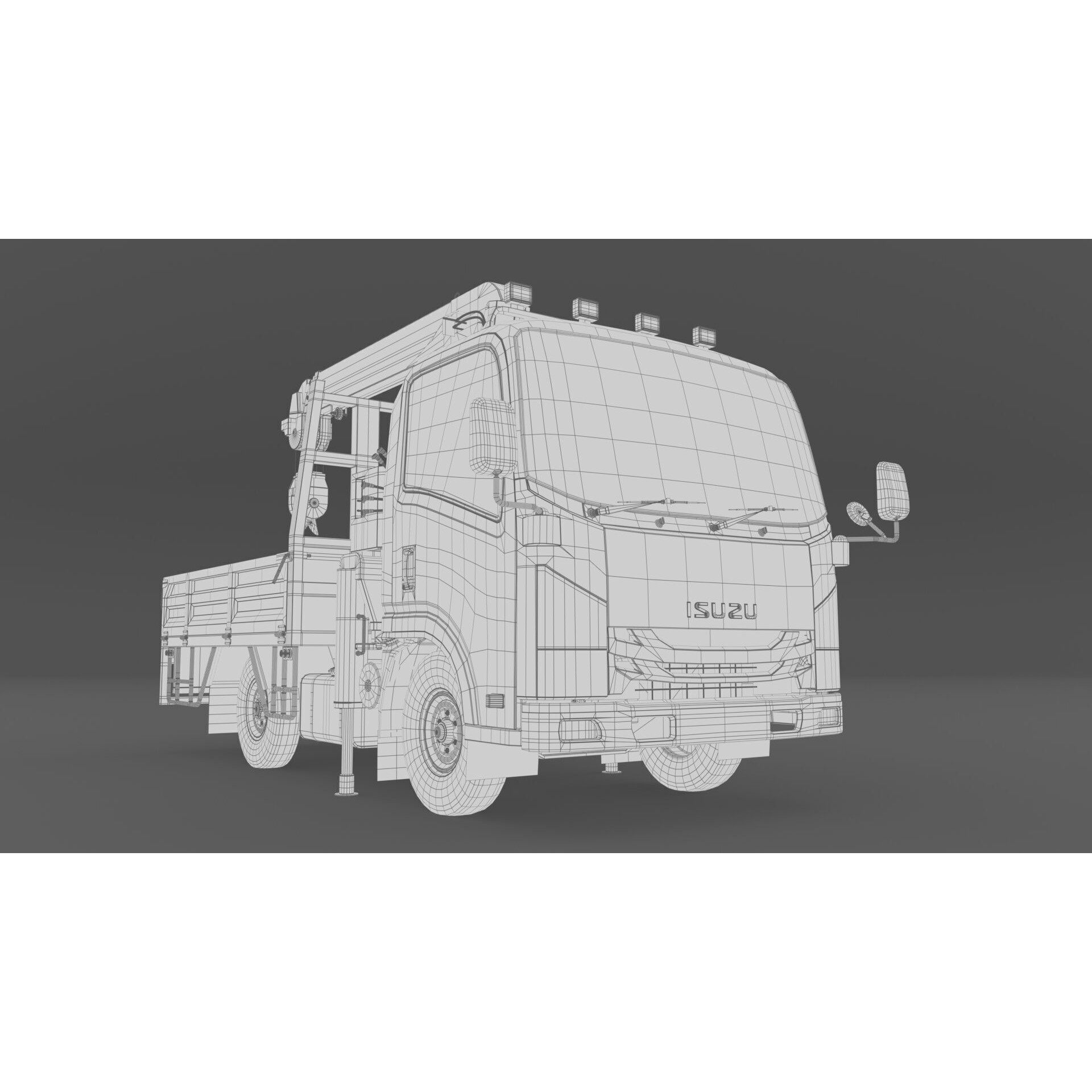 ISUZU NLR130 3D Model – High Detail Truck Asset, FBX, OBJ - View 31
