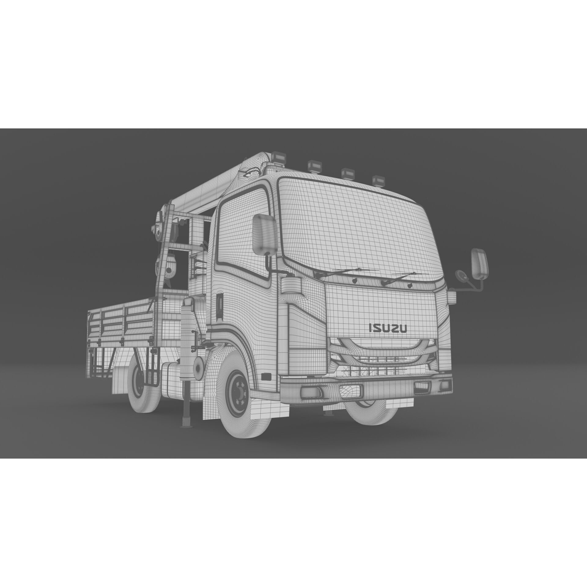 ISUZU NLR130 3D Model – High Detail Truck Asset, FBX, OBJ - View 32
