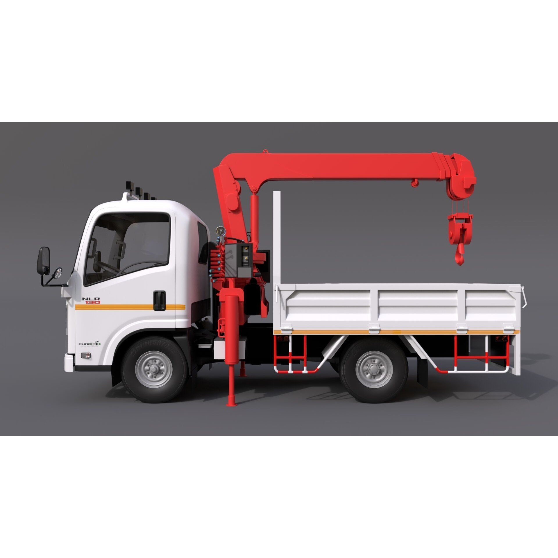 ISUZU NLR130 3D Model – High Detail Truck Asset, FBX, OBJ - View 4