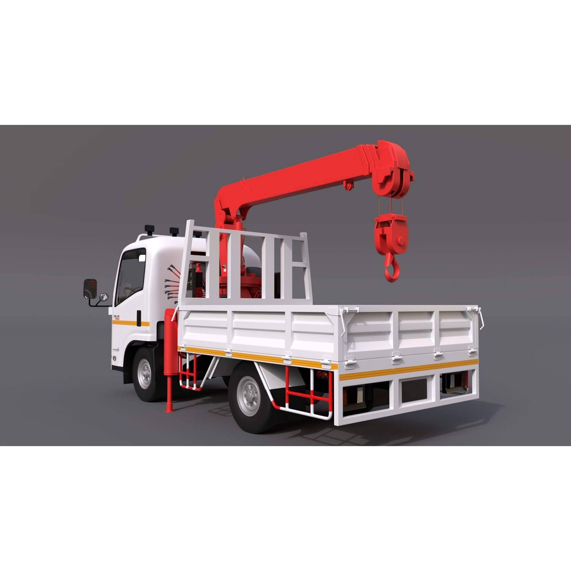 ISUZU NLR130 3D Model – High Detail Truck Asset, FBX, OBJ - View 5