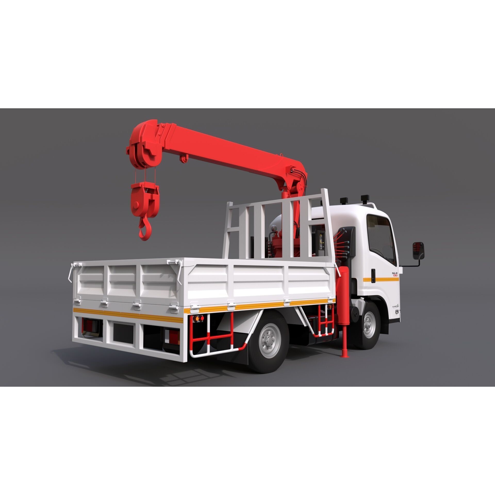 ISUZU NLR130 3D Model – High Detail Truck Asset, FBX, OBJ - View 7