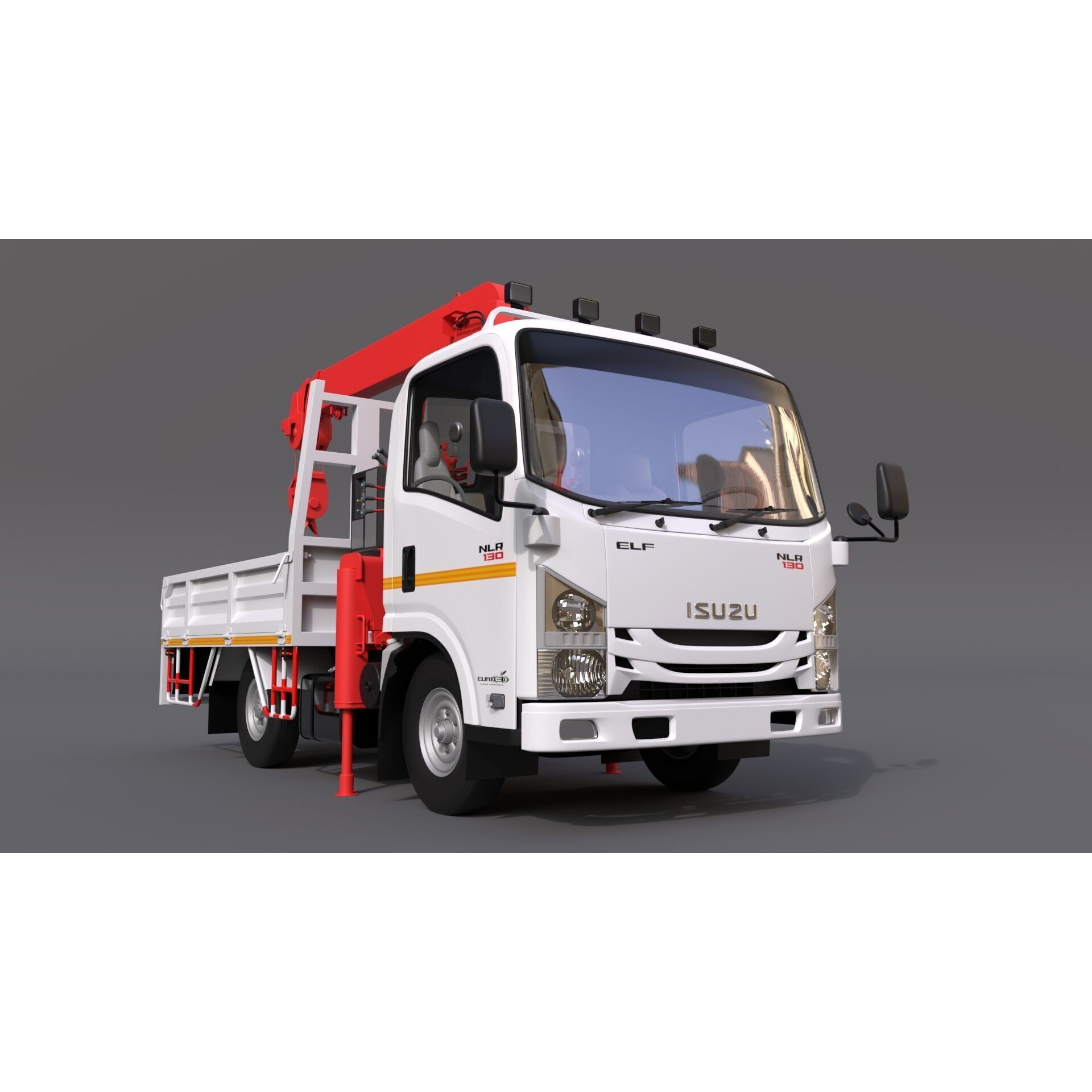 ISUZU NLR130 3D Model – High Detail Truck Asset, FBX, OBJ - View 9