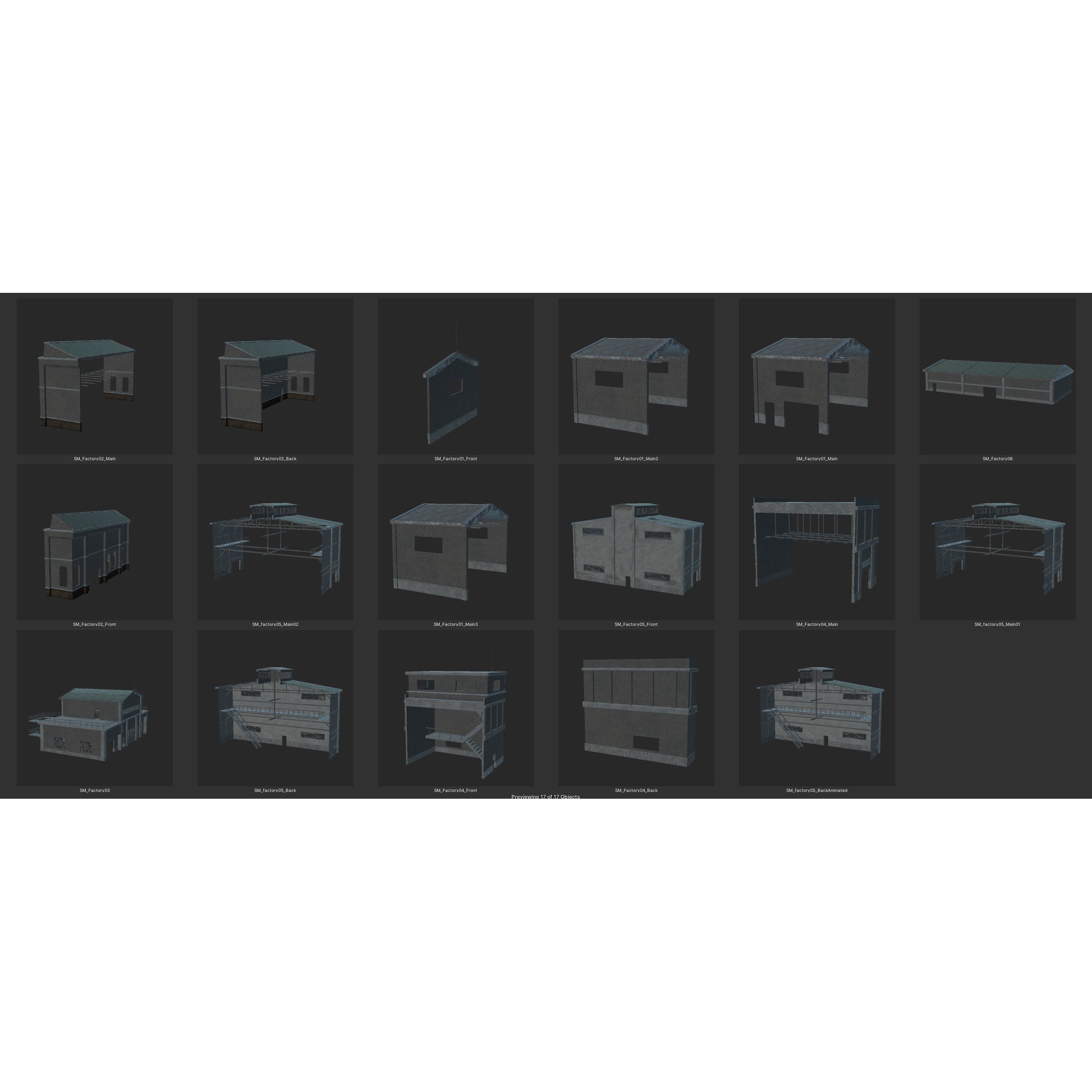 Old Factory 3D Model – Low Poly Industrial Asset with Interior