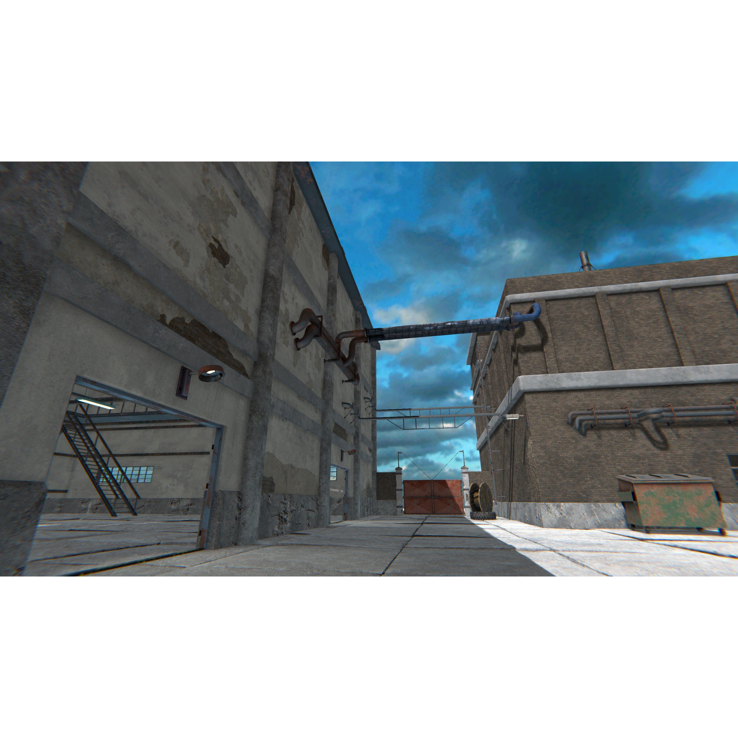 Old Factory 3D Model – Low Poly Industrial Asset with Interior - View 15