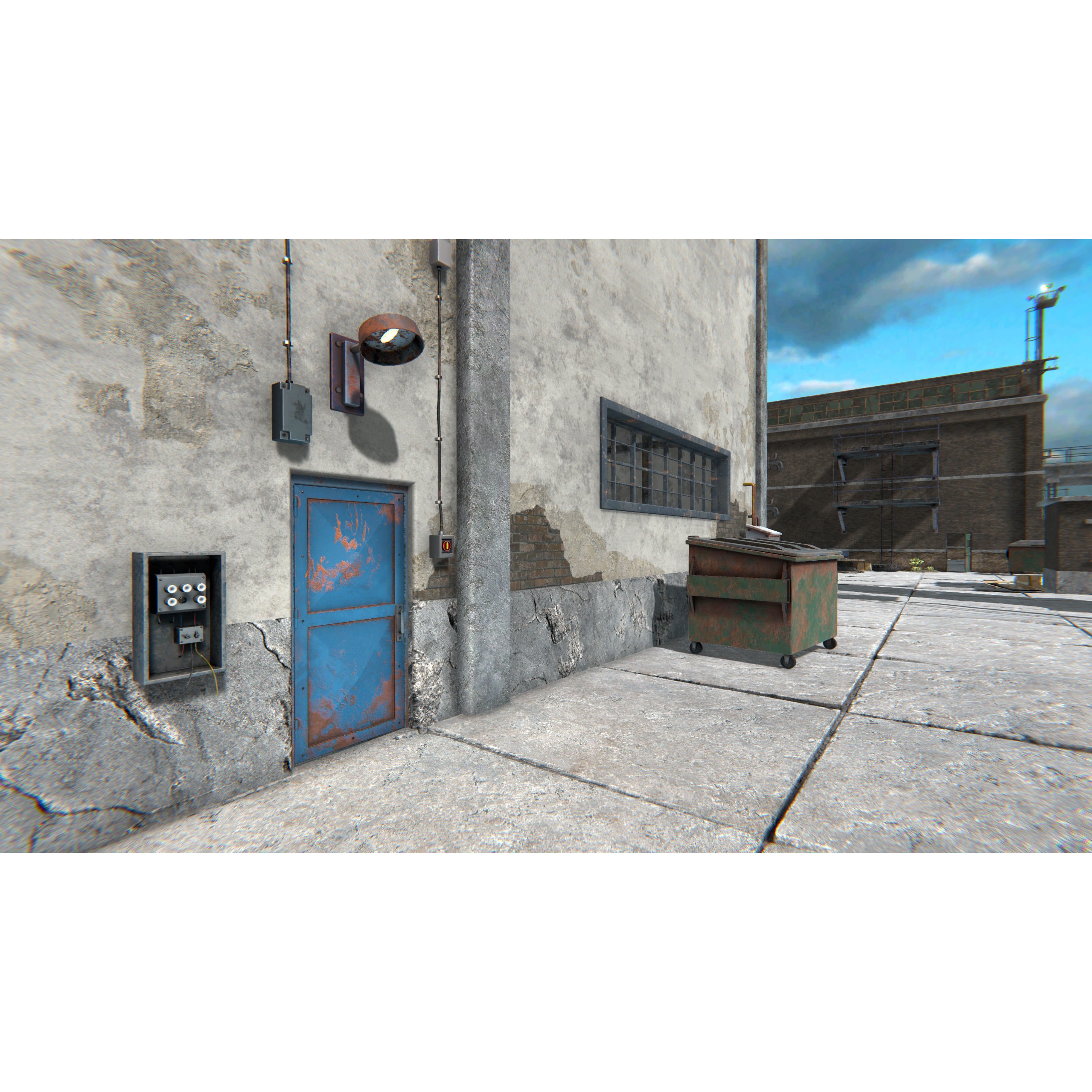 Old Factory 3D Model – Low Poly Industrial Asset with Interior - View 17