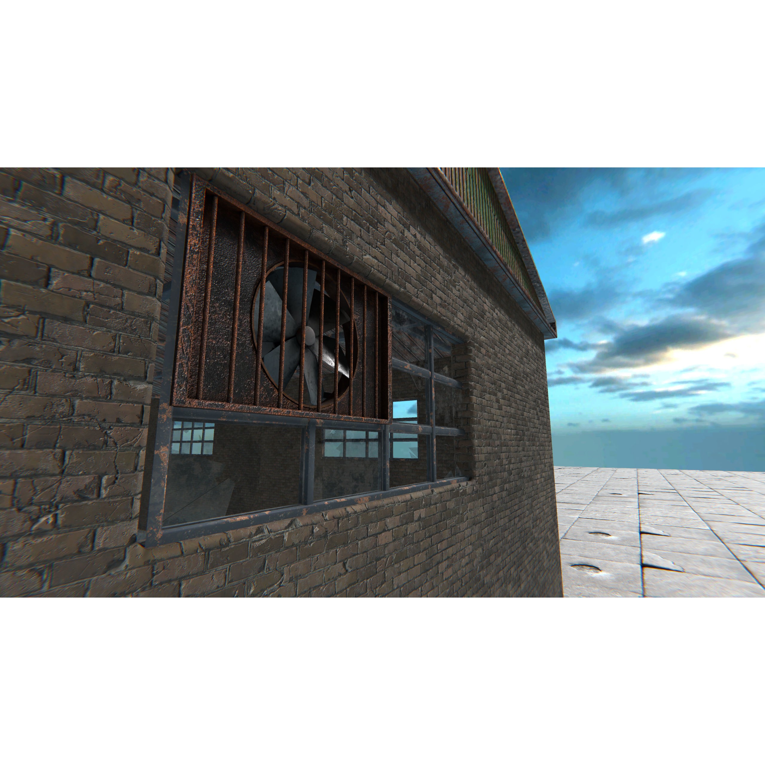 Old Factory 3D Model – Low Poly Industrial Asset with Interior - View 19