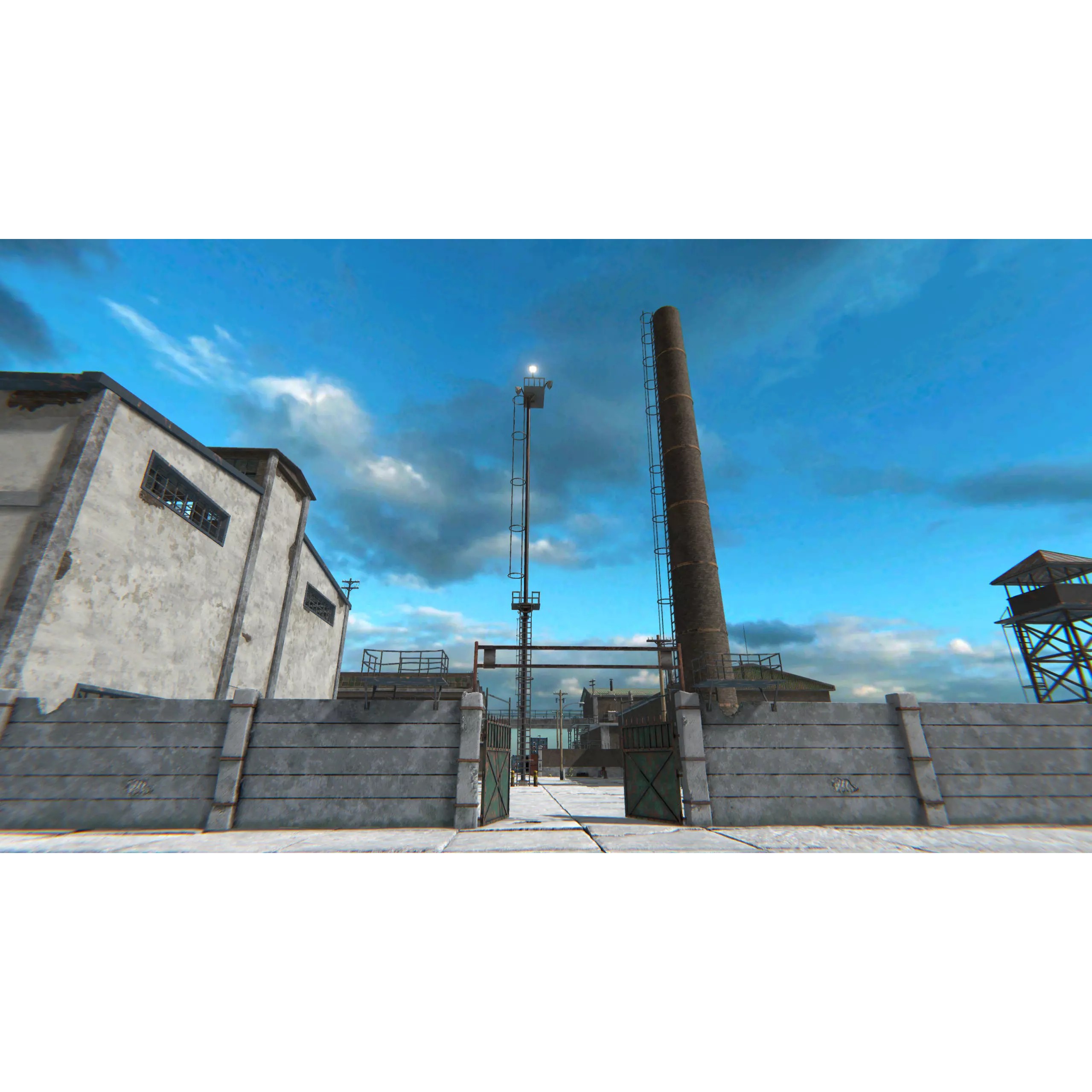 Old Factory 3D Model – Low Poly Industrial Asset with Interior - View 2