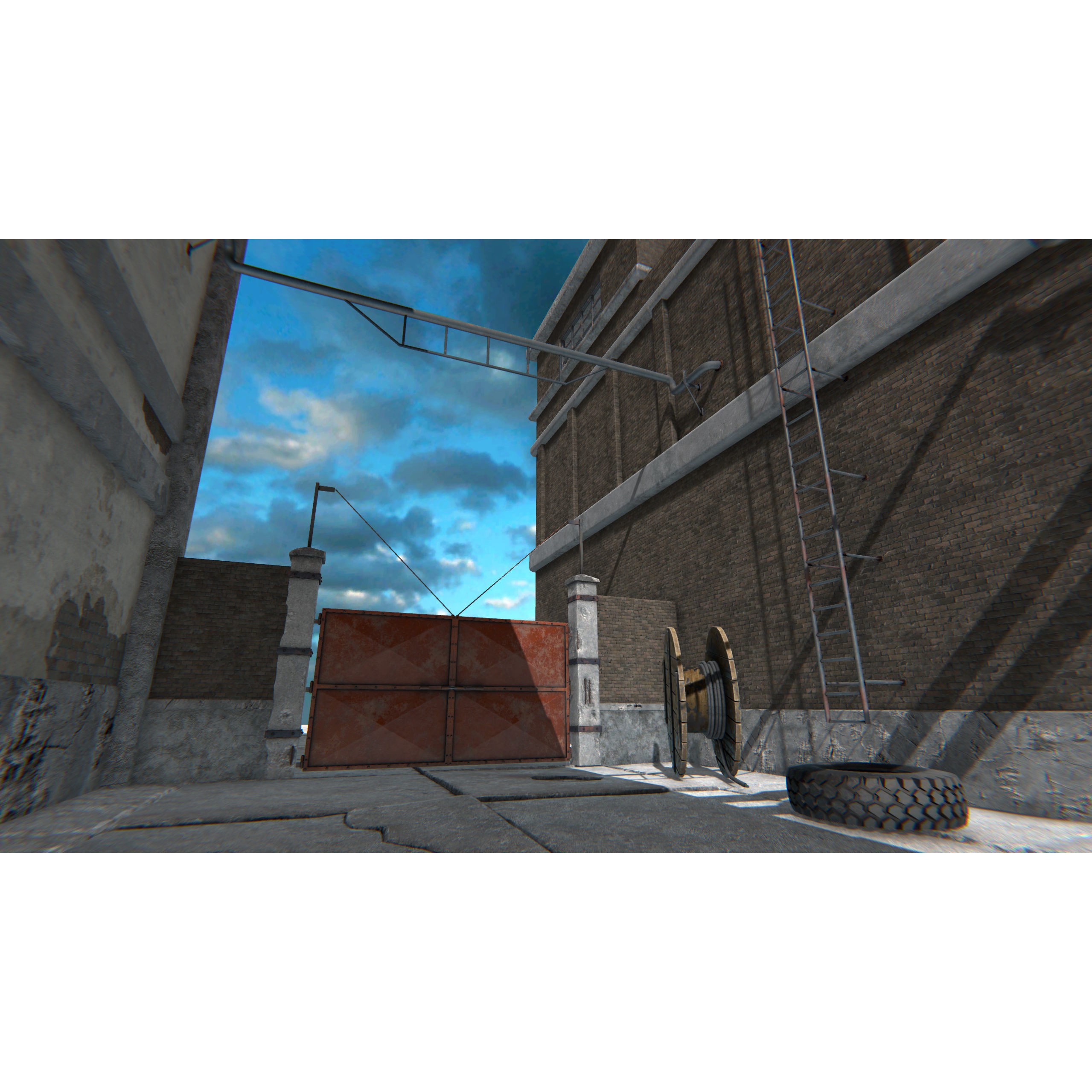 Old Factory 3D Model – Low Poly Industrial Asset with Interior - View 23