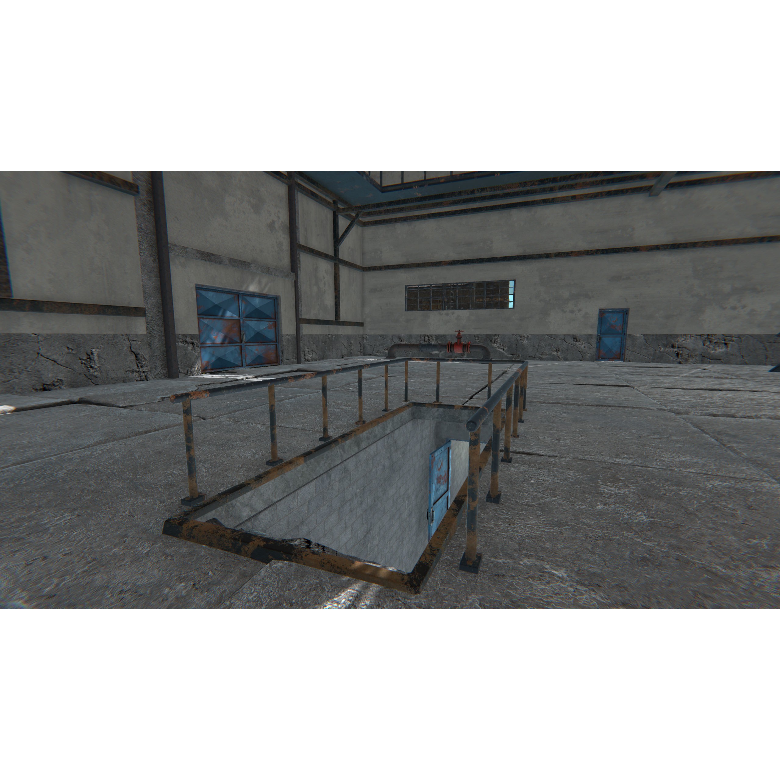 Old Factory 3D Model – Low Poly Industrial Asset with Interior - View 24