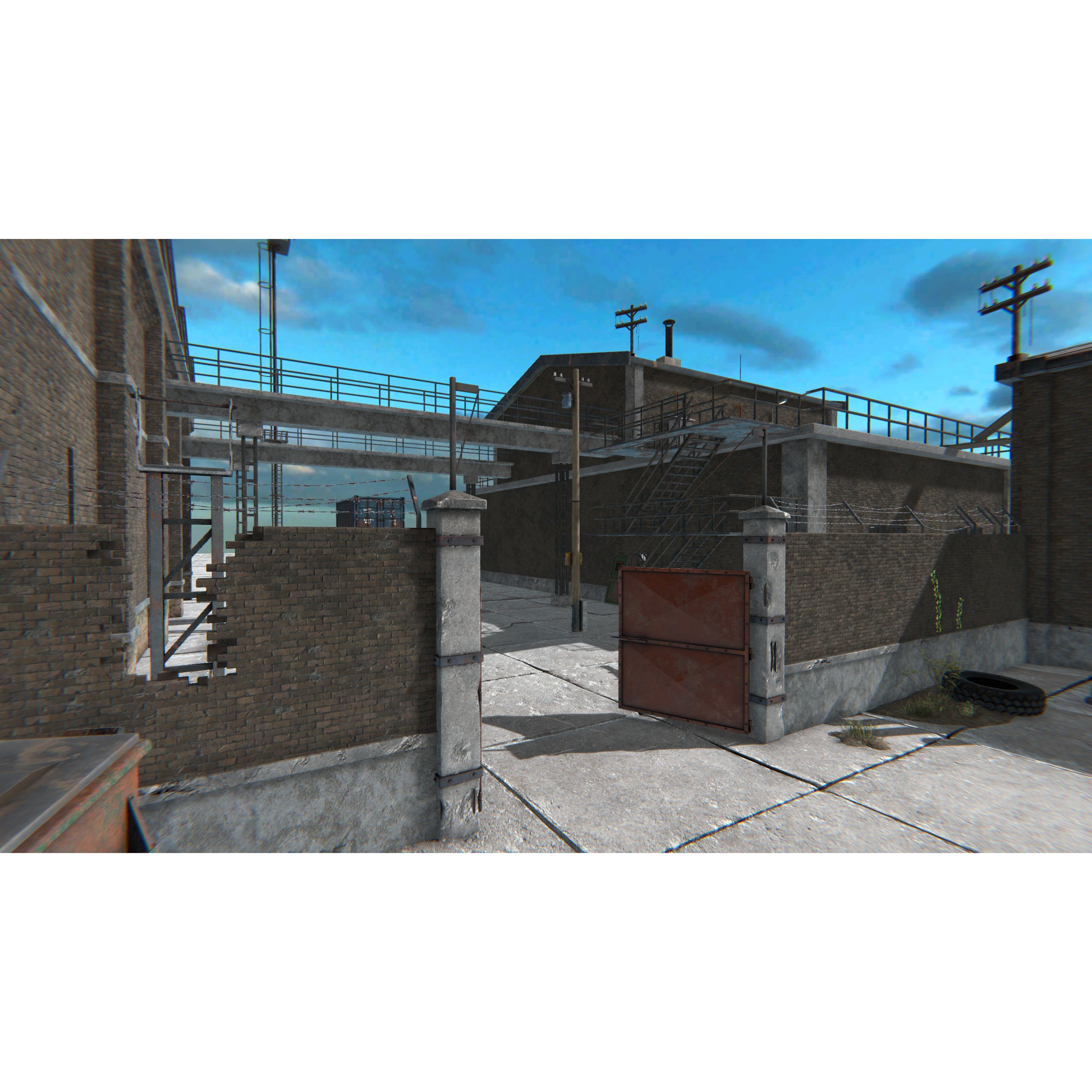 Old Factory 3D Model – Low Poly Industrial Asset with Interior - View 3