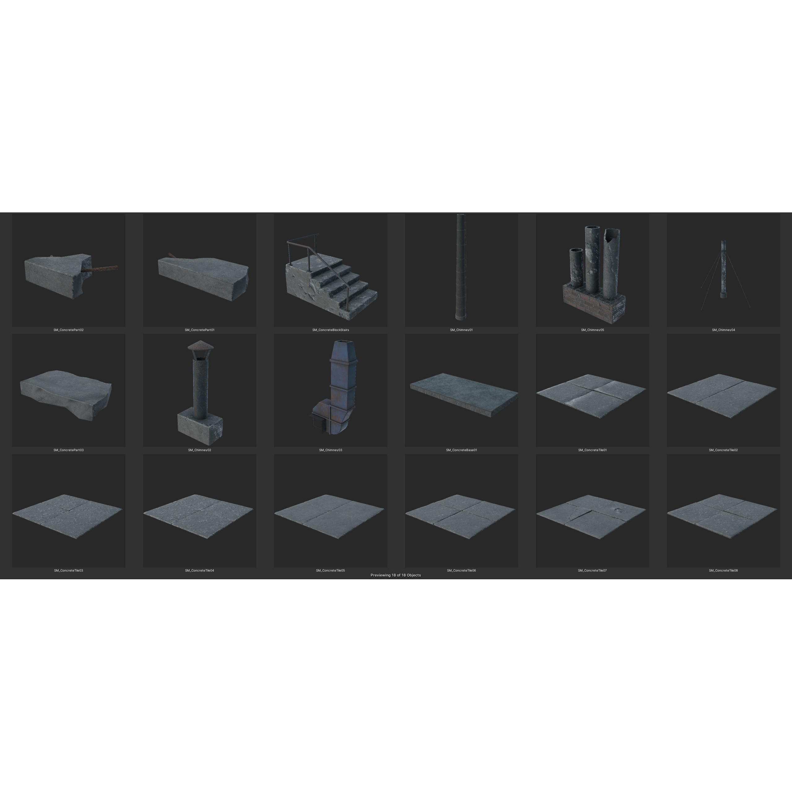 Old Factory 3D Model – Low Poly Industrial Asset with Interior - View 32