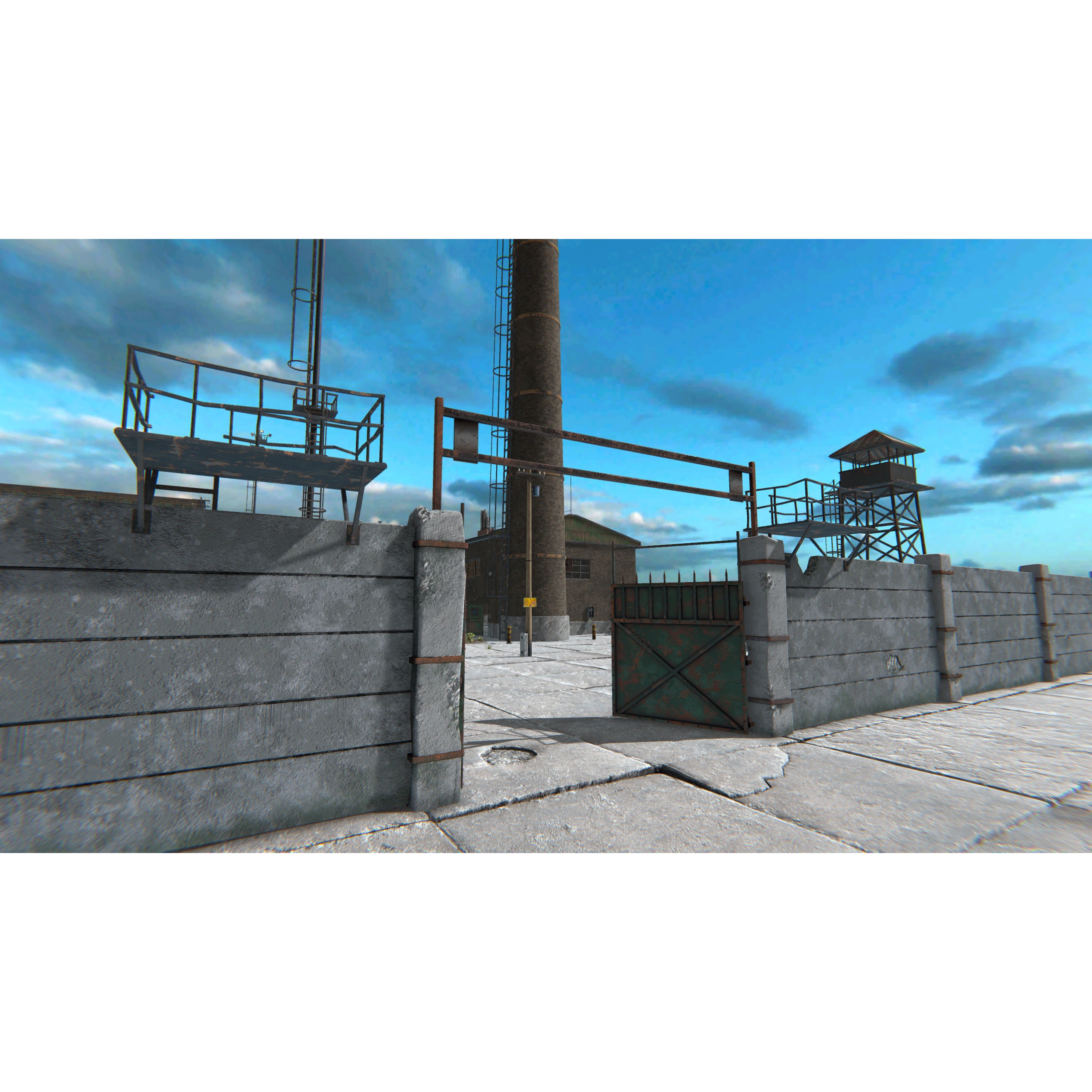 Old Factory 3D Model – Low Poly Industrial Asset with Interior - View 6