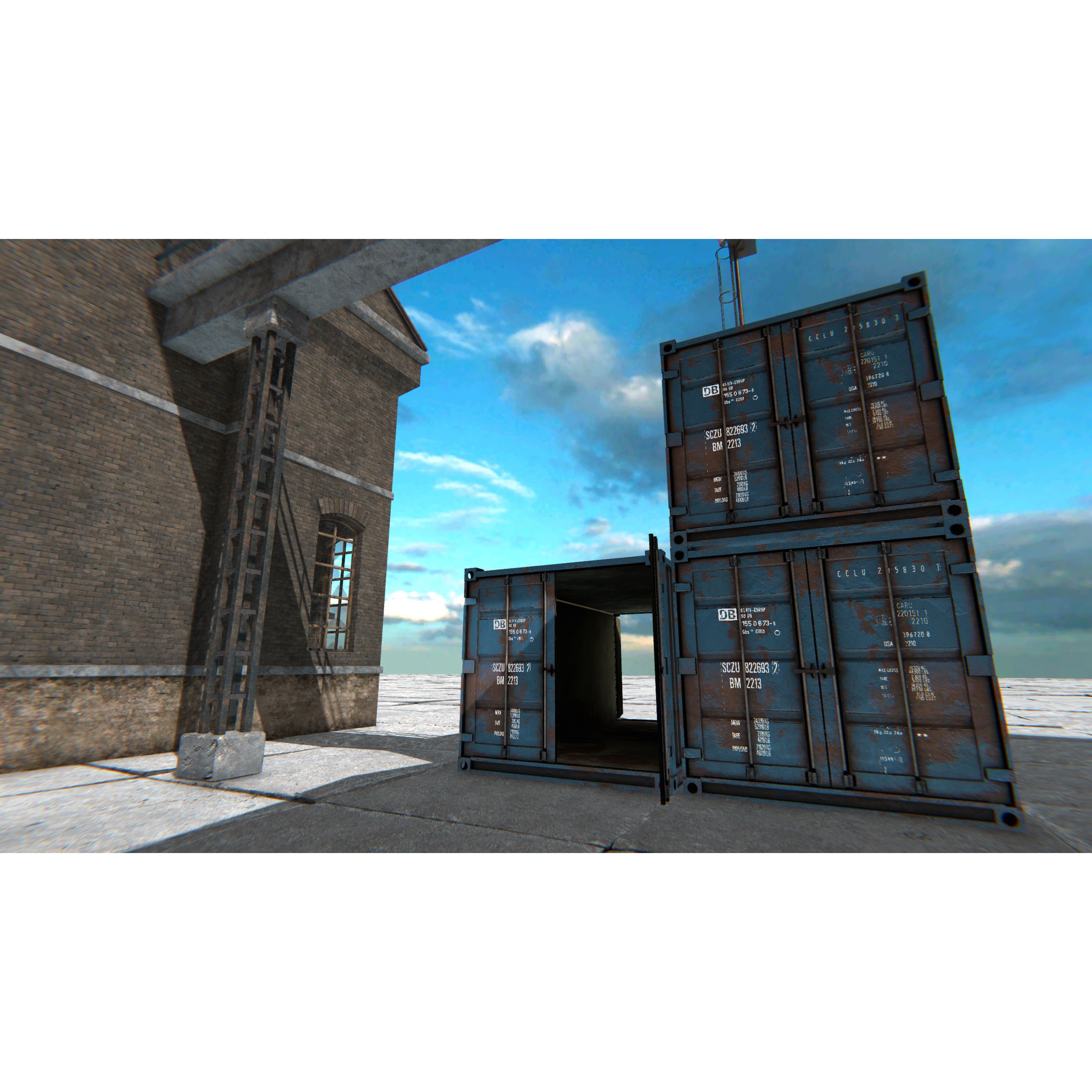 Old Factory 3D Model – Low Poly Industrial Asset with Interior - View 7