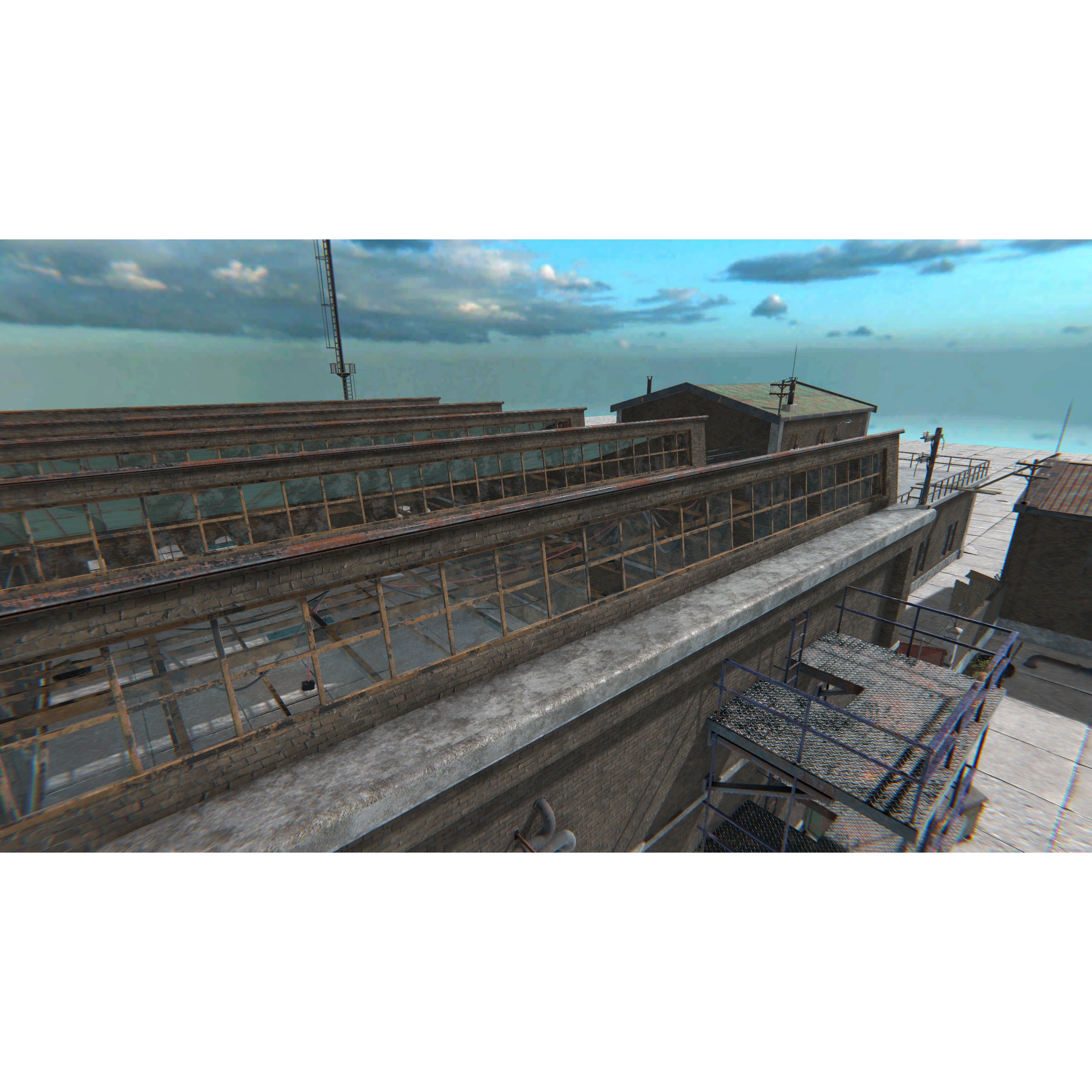 Old Factory 3D Model – Low Poly Industrial Asset with Interior - View 8