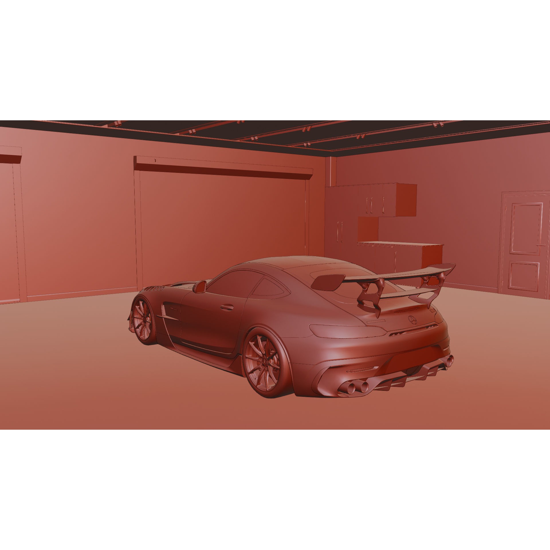 Realistic Garage 3D Model – Low Poly PBR Asset for Blender - View 17