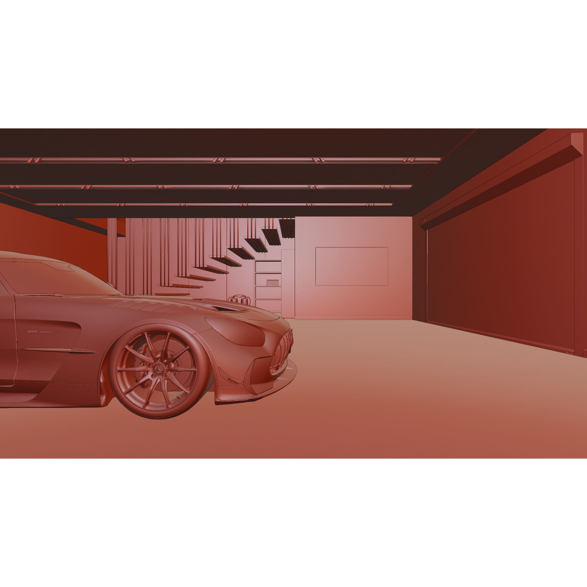 Realistic Garage 3D Model – Low Poly PBR Asset for Blender - View 19