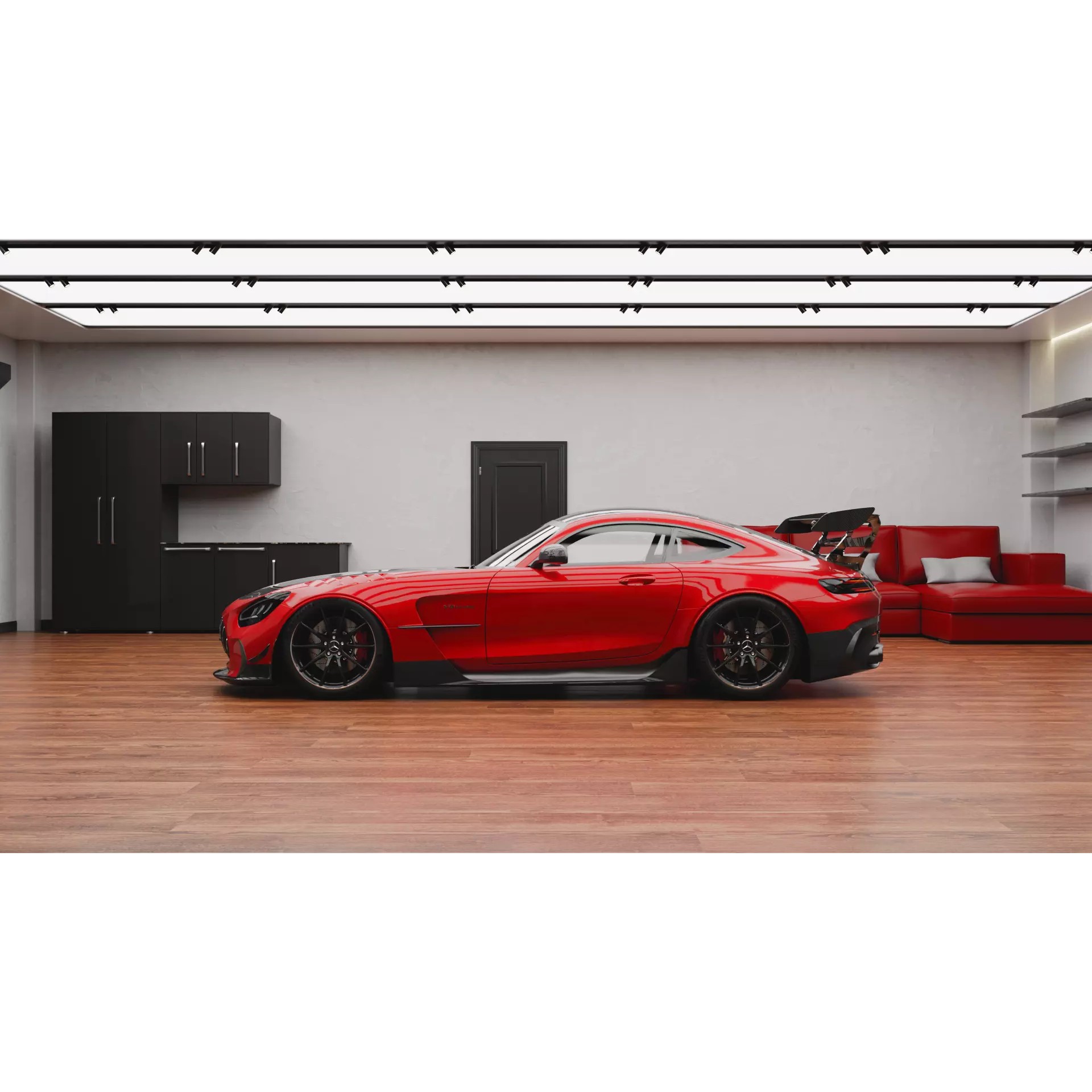 Realistic Garage 3D Model – Low Poly PBR Asset for Blender - View 2