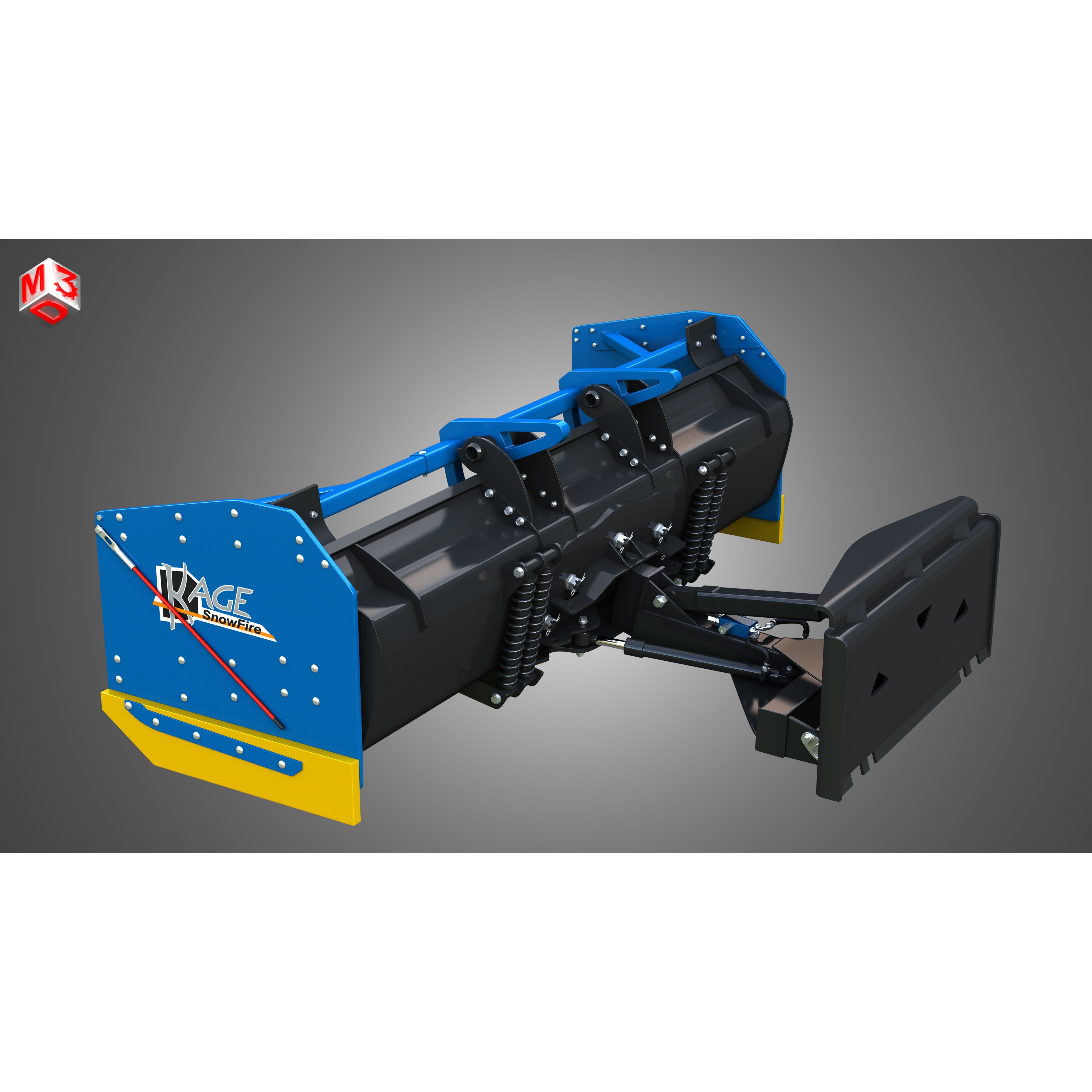 Kage SnowFire Plow System 3D Model – High Poly Industrial Asset, FBX, OBJ - View 11