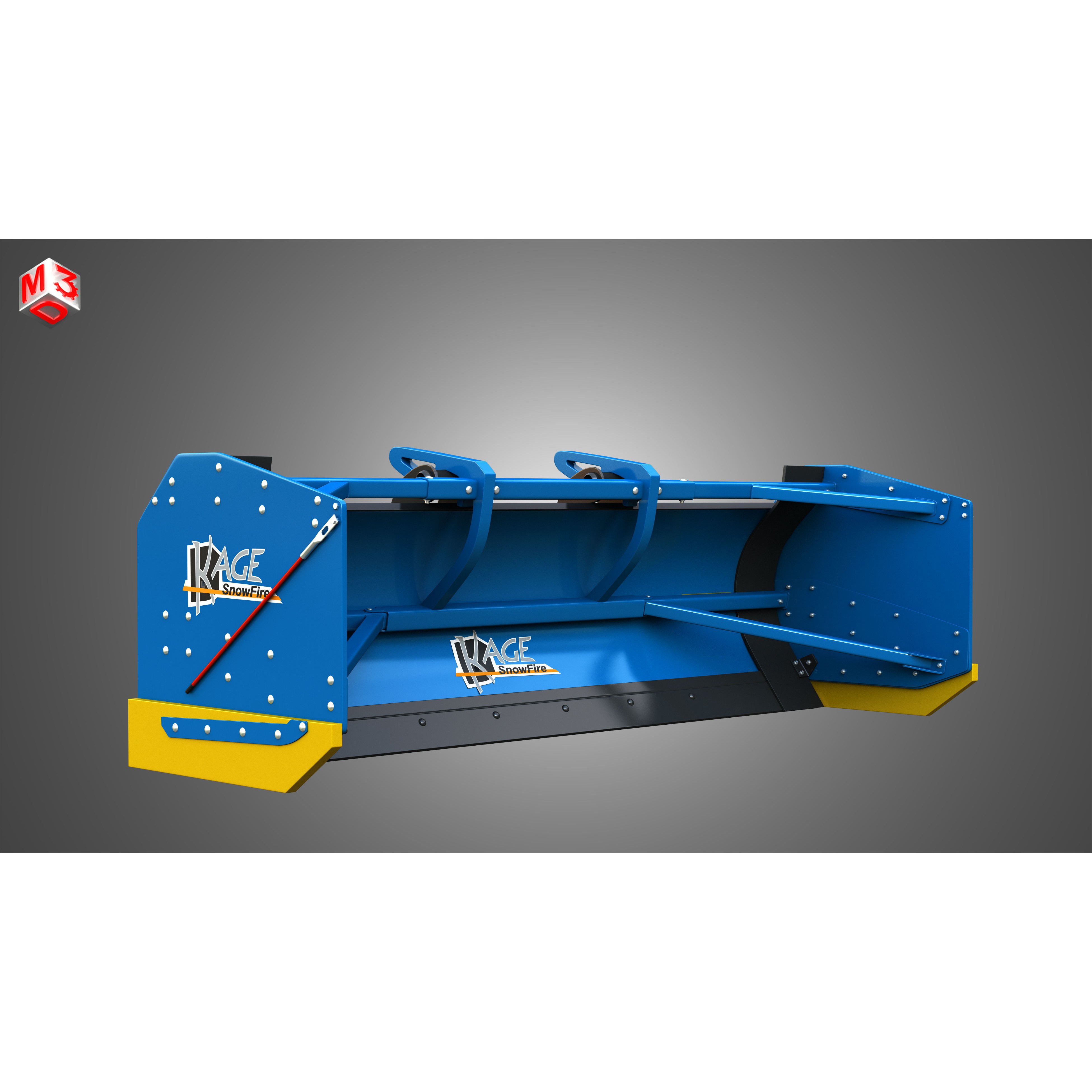 Kage SnowFire Plow System 3D Model – High Poly Industrial Asset, FBX, OBJ - View 4