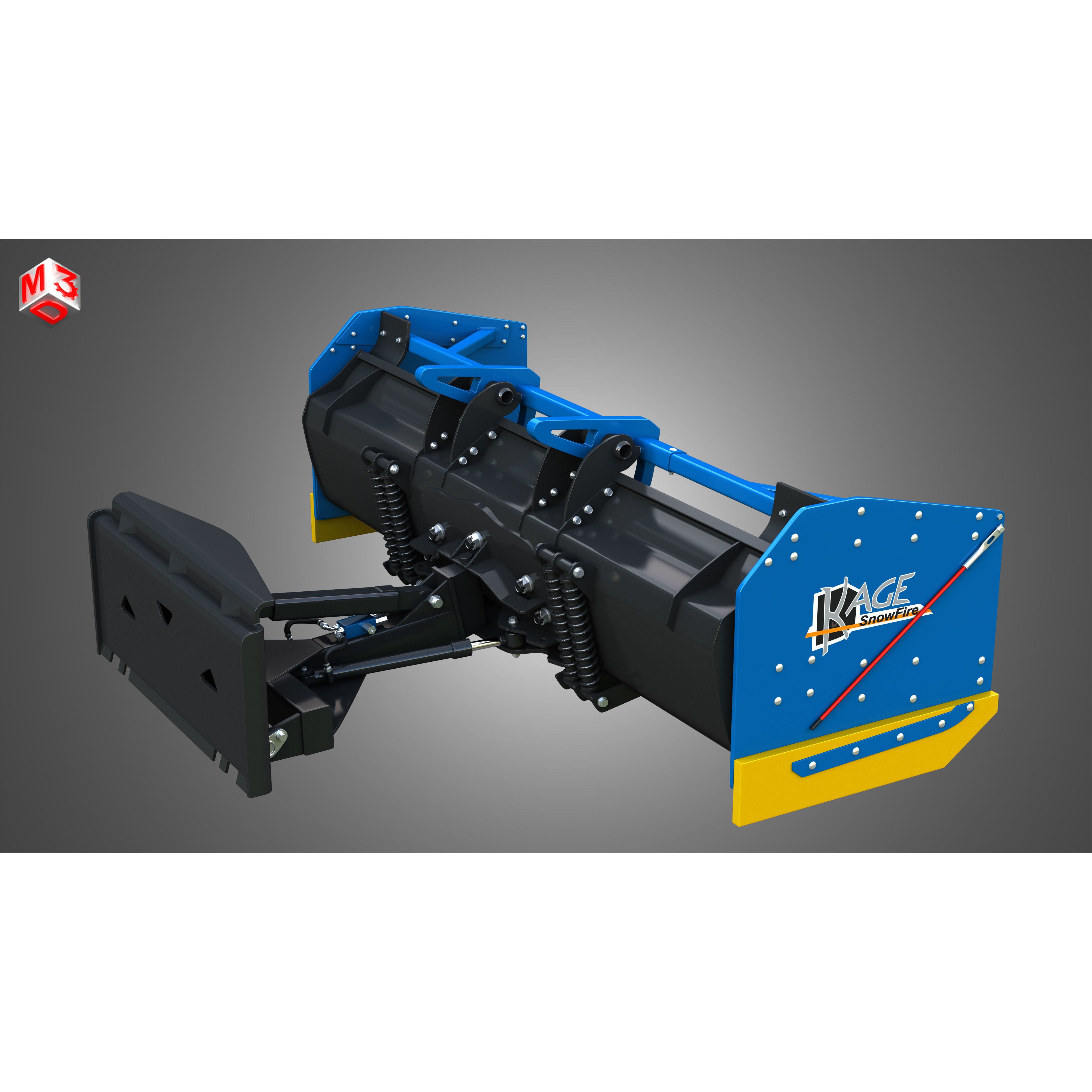 Kage SnowFire Plow System 3D Model – High Poly Industrial Asset, FBX, OBJ - View 9