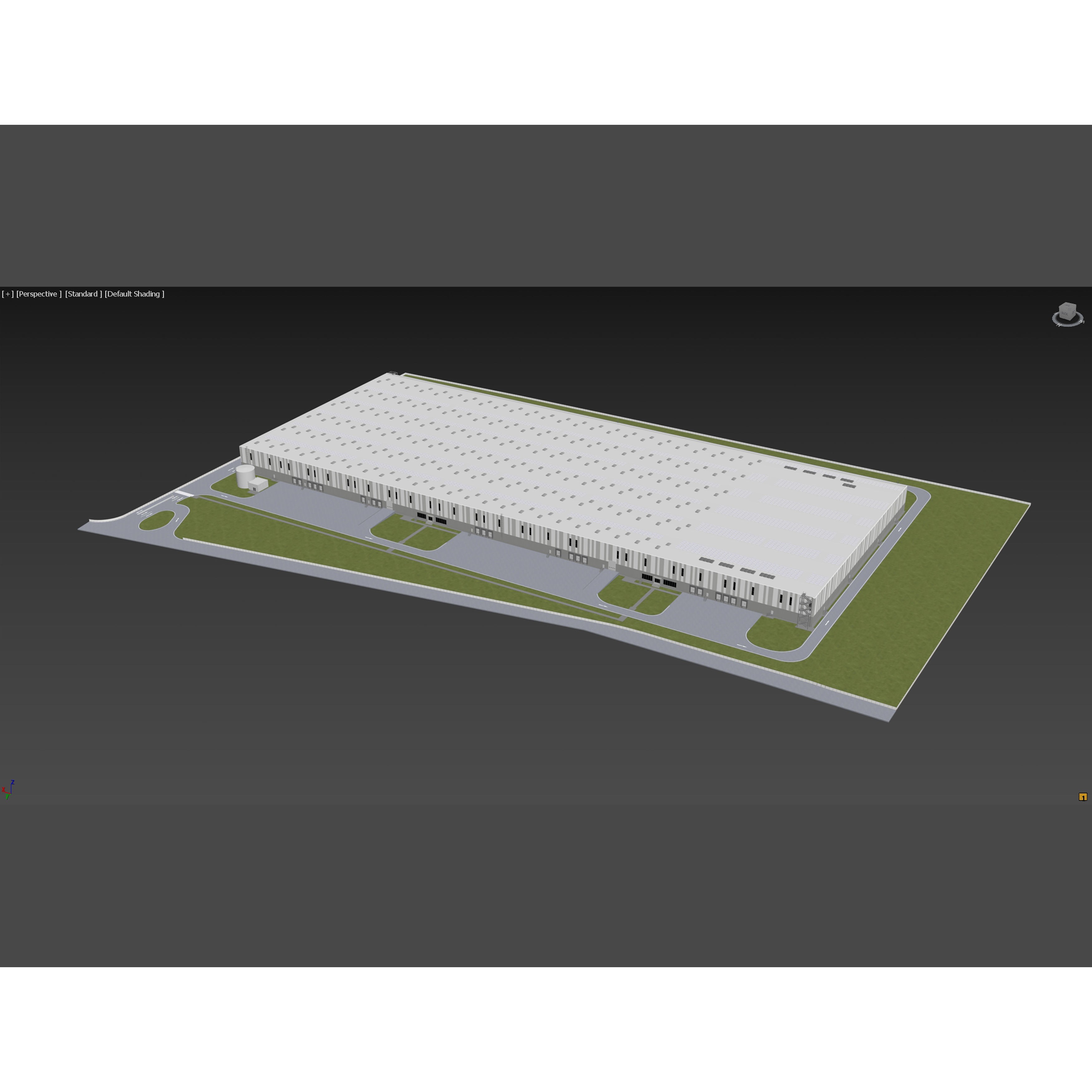 Industrial Hall 3D Model – Revit Family with PBR Textures, FBX - View 14