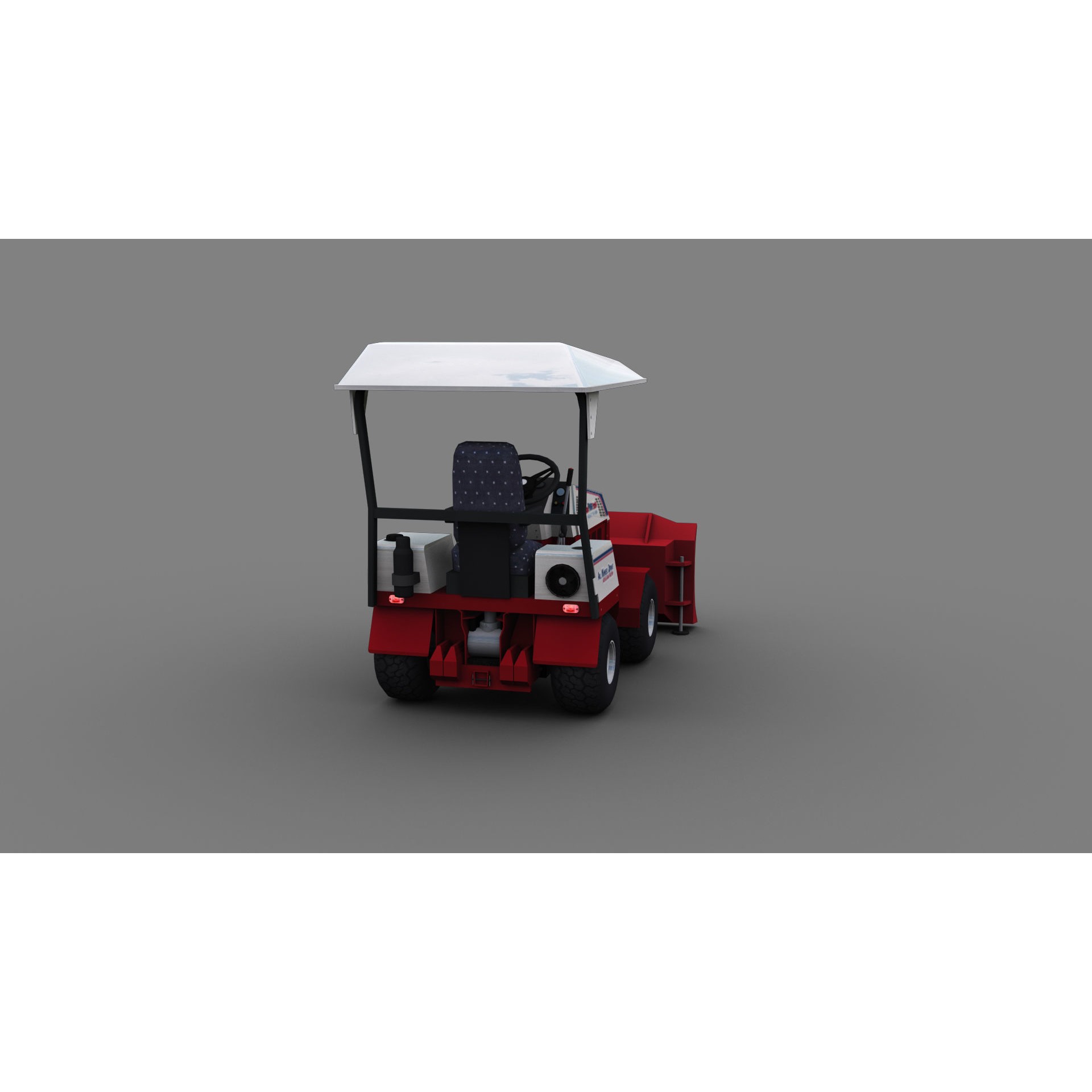 Snow Plow Truck 3D Model – Low Poly Game Asset, FBX, PBR Textures - View 10